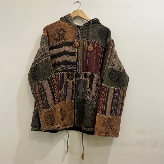 Himalayan Threads Jacket- Rust