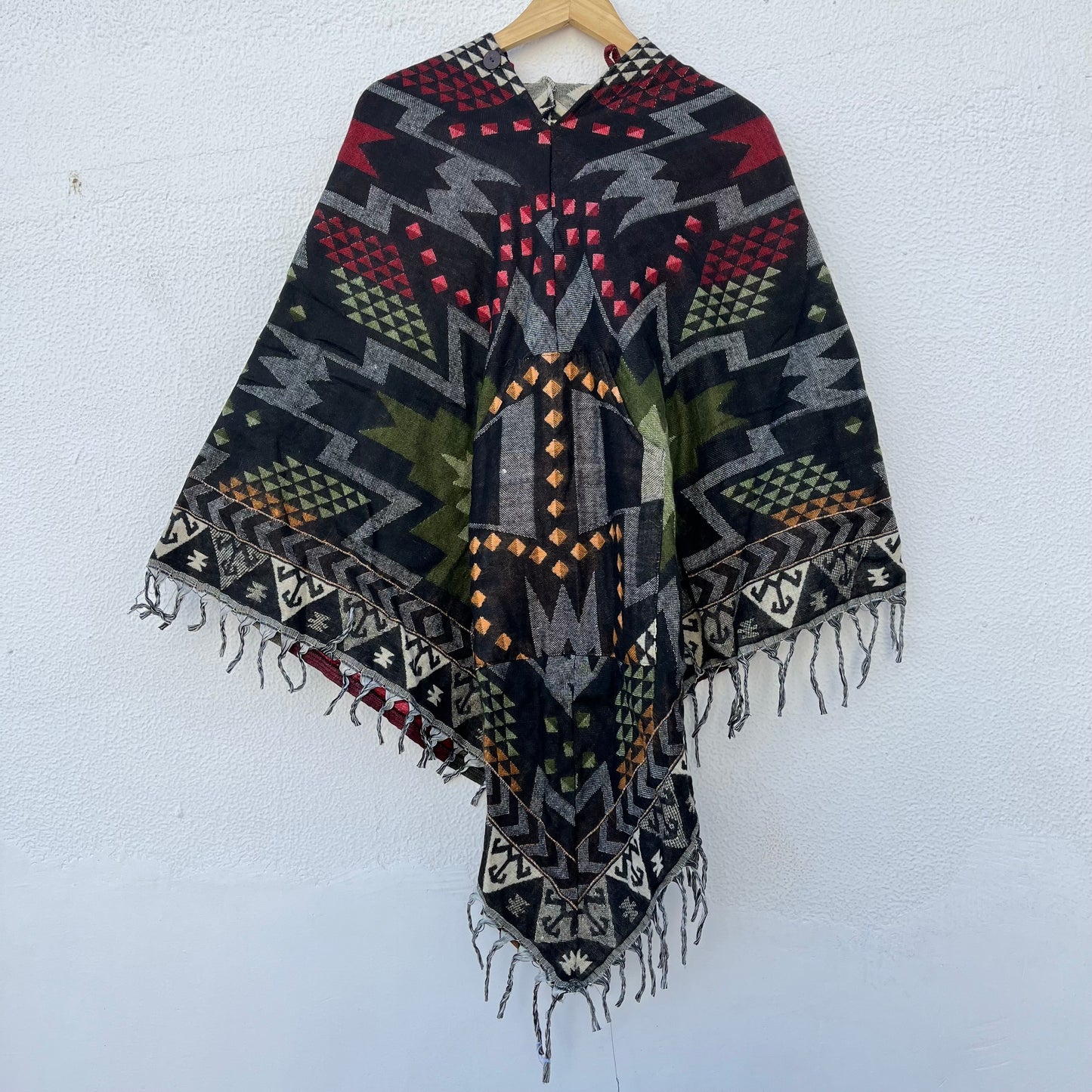 Pahadi Printed Poncho With Hood