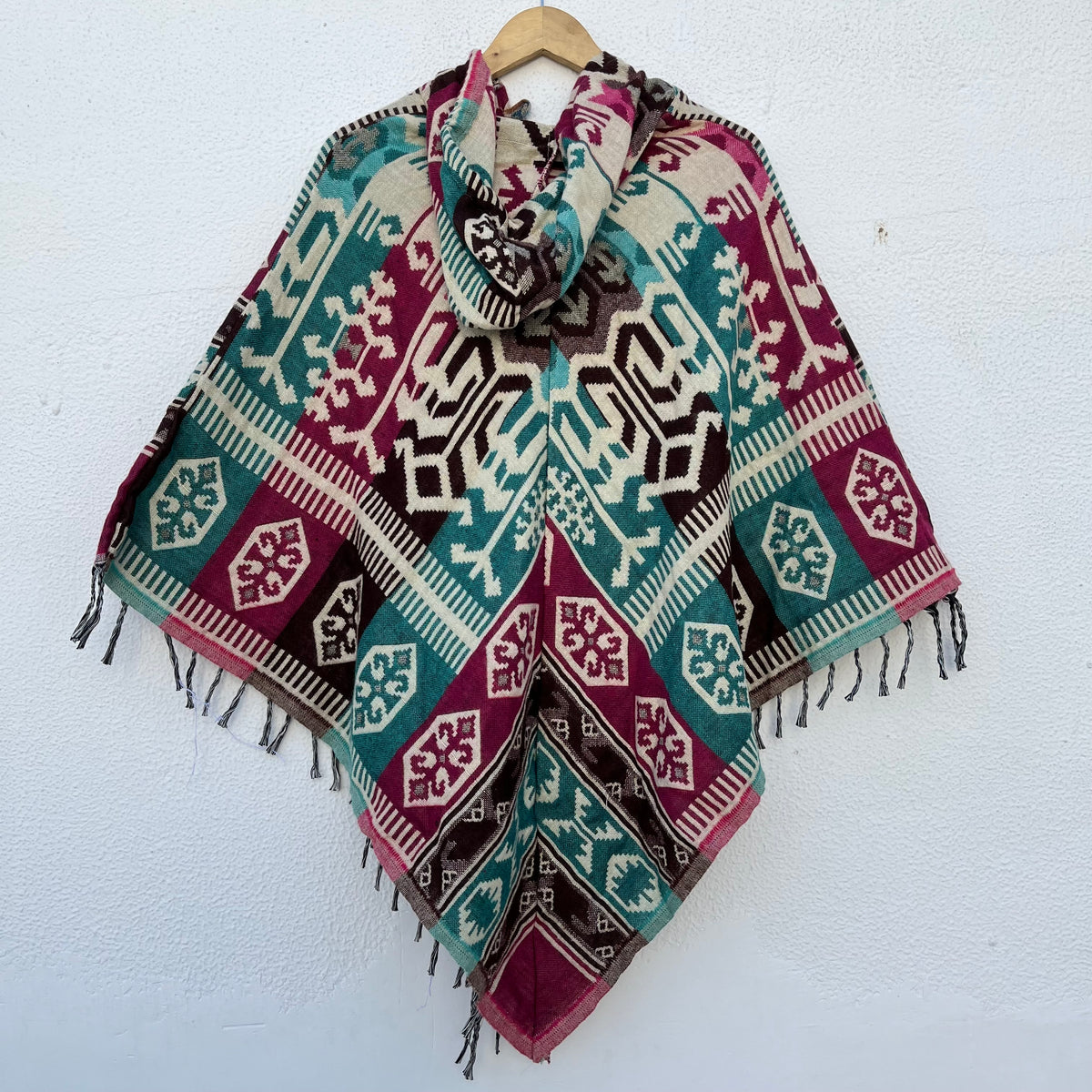 Pahadi Printed Poncho With Hood