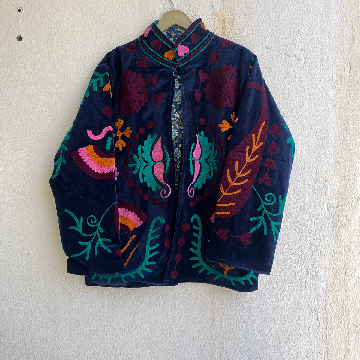 Jaipuri Thread Velvet Jacket