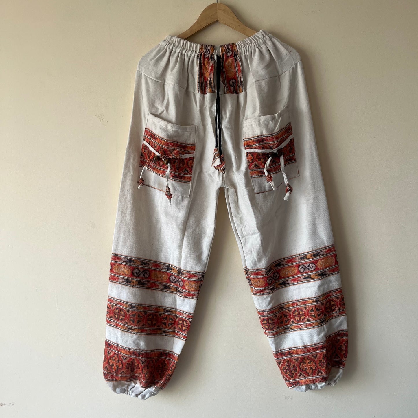 Woollen Kullu 3 Patti Pants- White