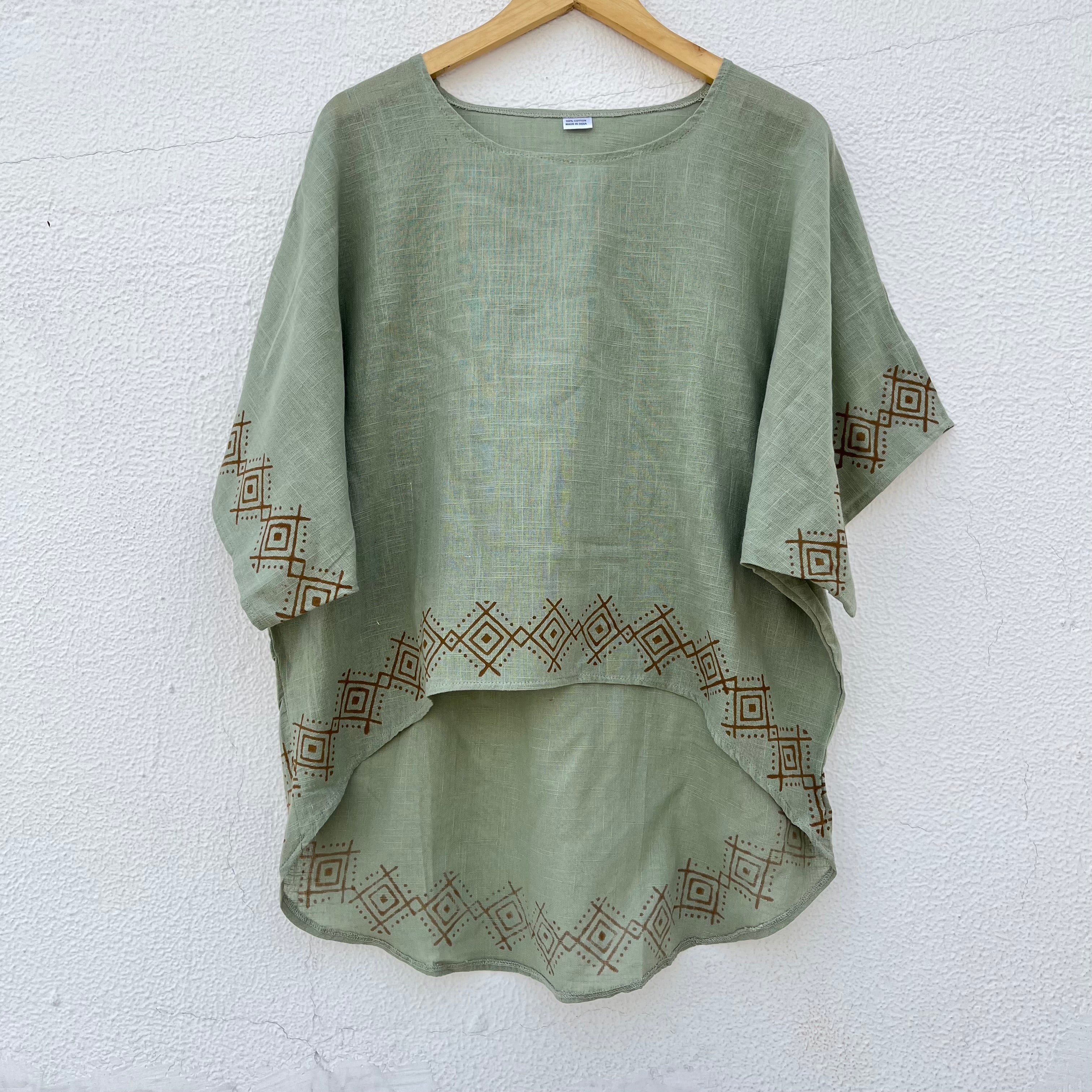 Aawara Cotton Top- Sage Green