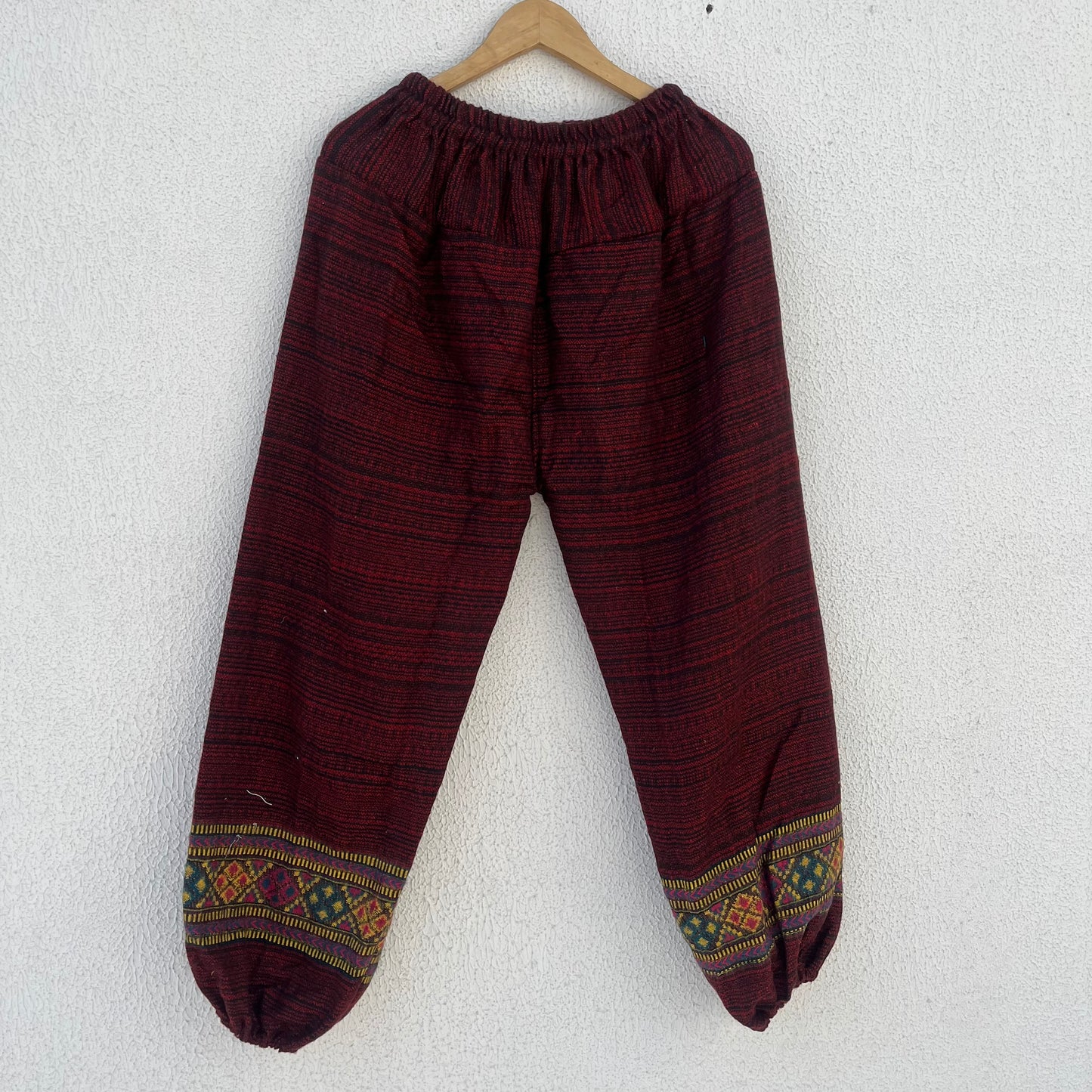 Woollen Pahadi Kullu Pants- Maroon