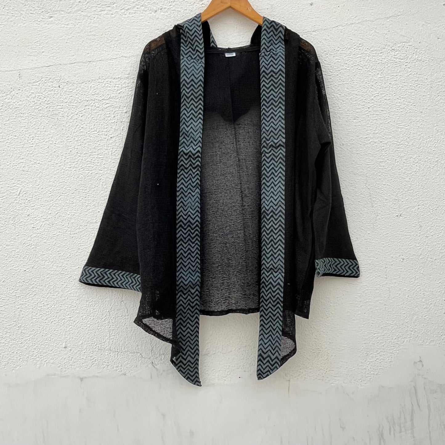 Kabira Cotton Shrug - Midnight Black