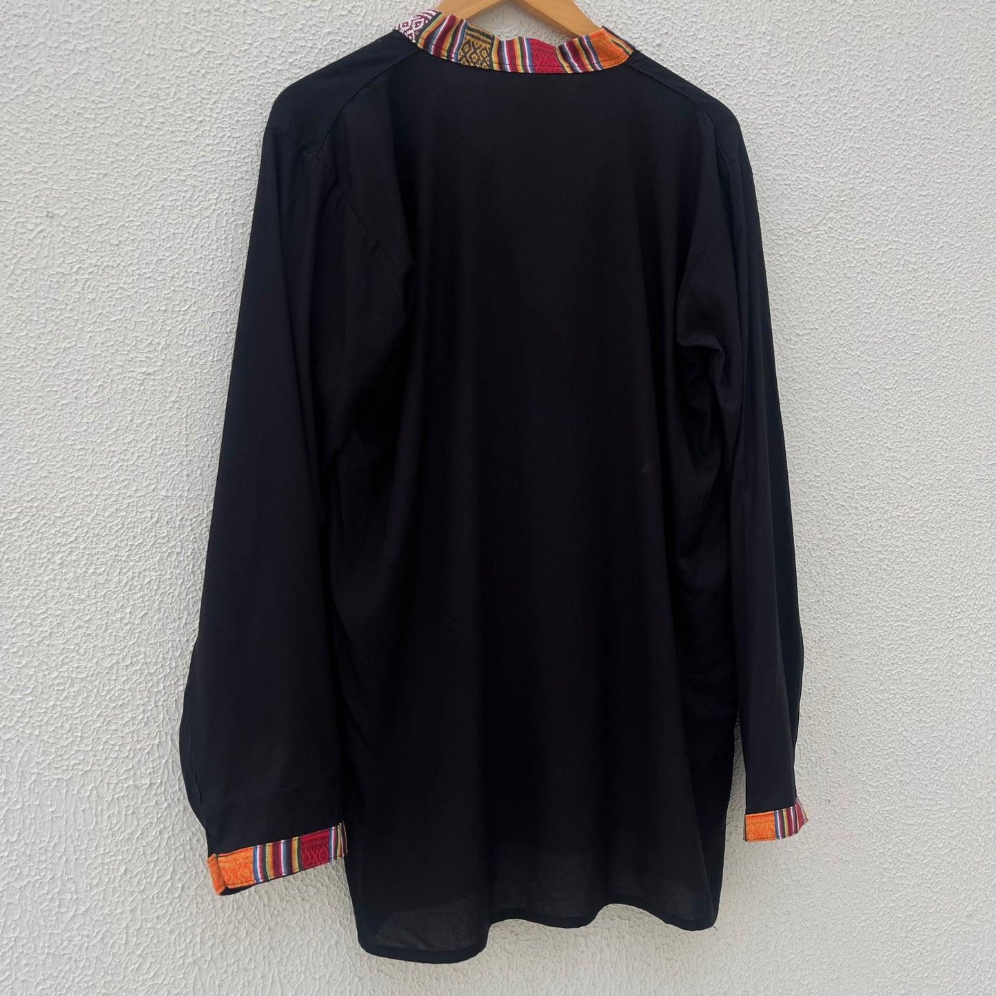 7 Chakra Kurta - Black (Mulicolour Chakra)