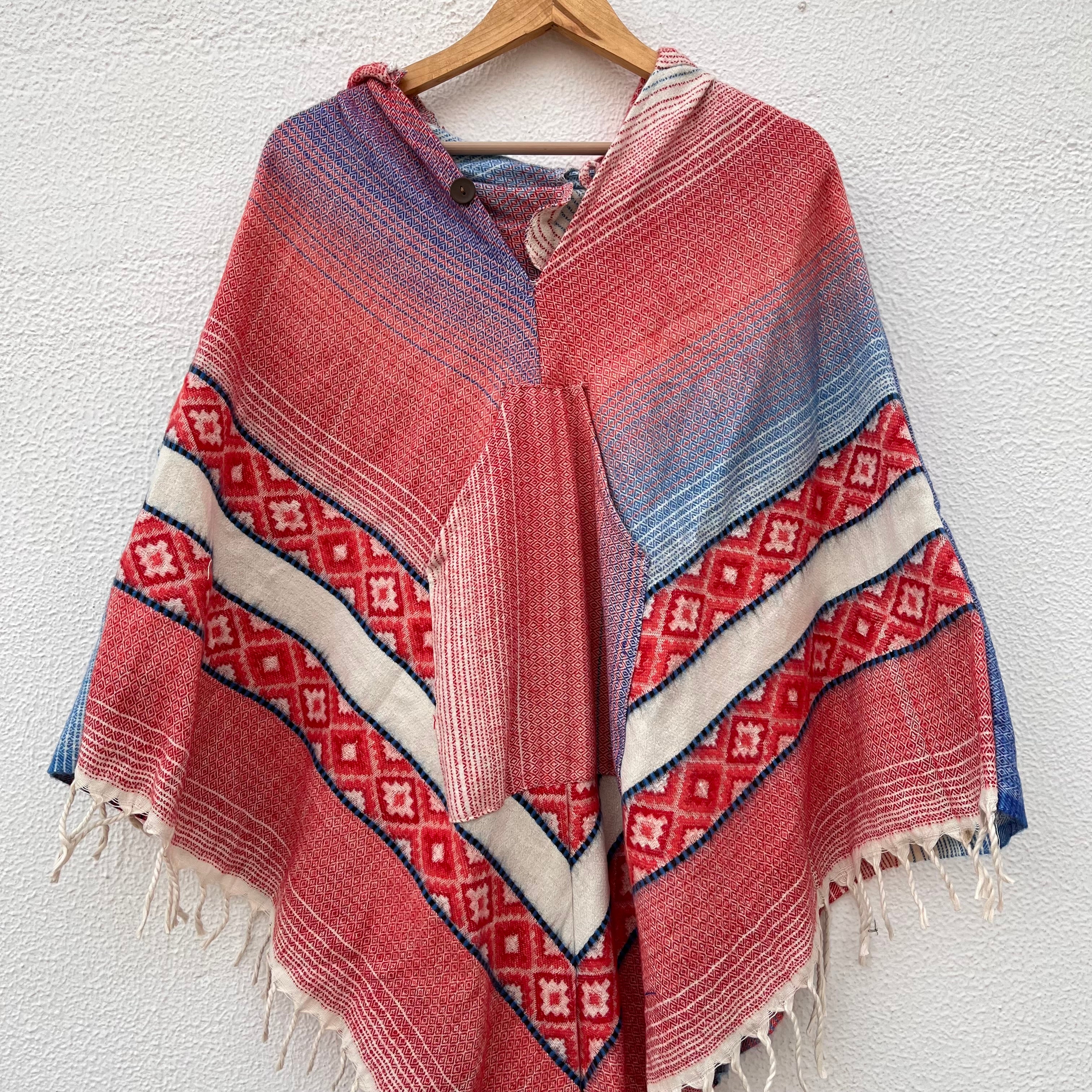 Pahadi Printed Poncho With Hood