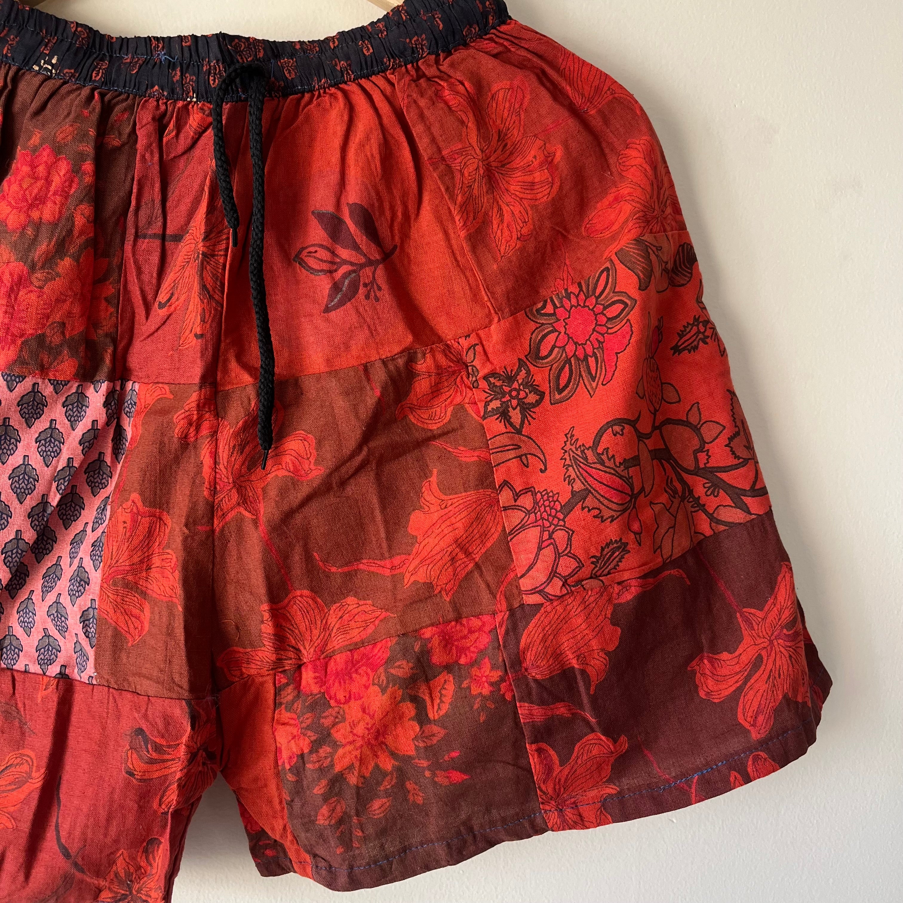 Patchwork Shorts - Rose