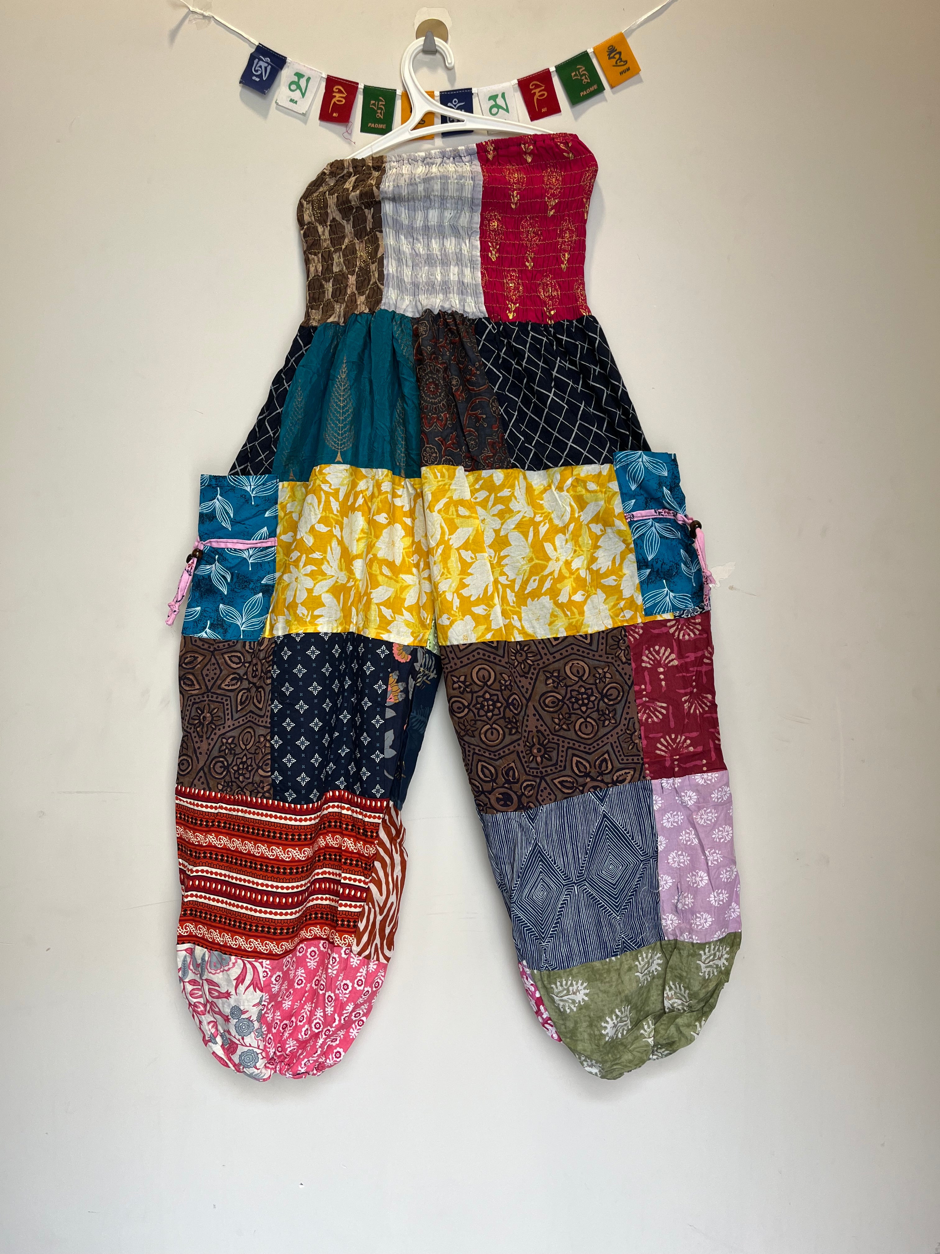 Cotton Patchwork Pants - Kansai Pattern