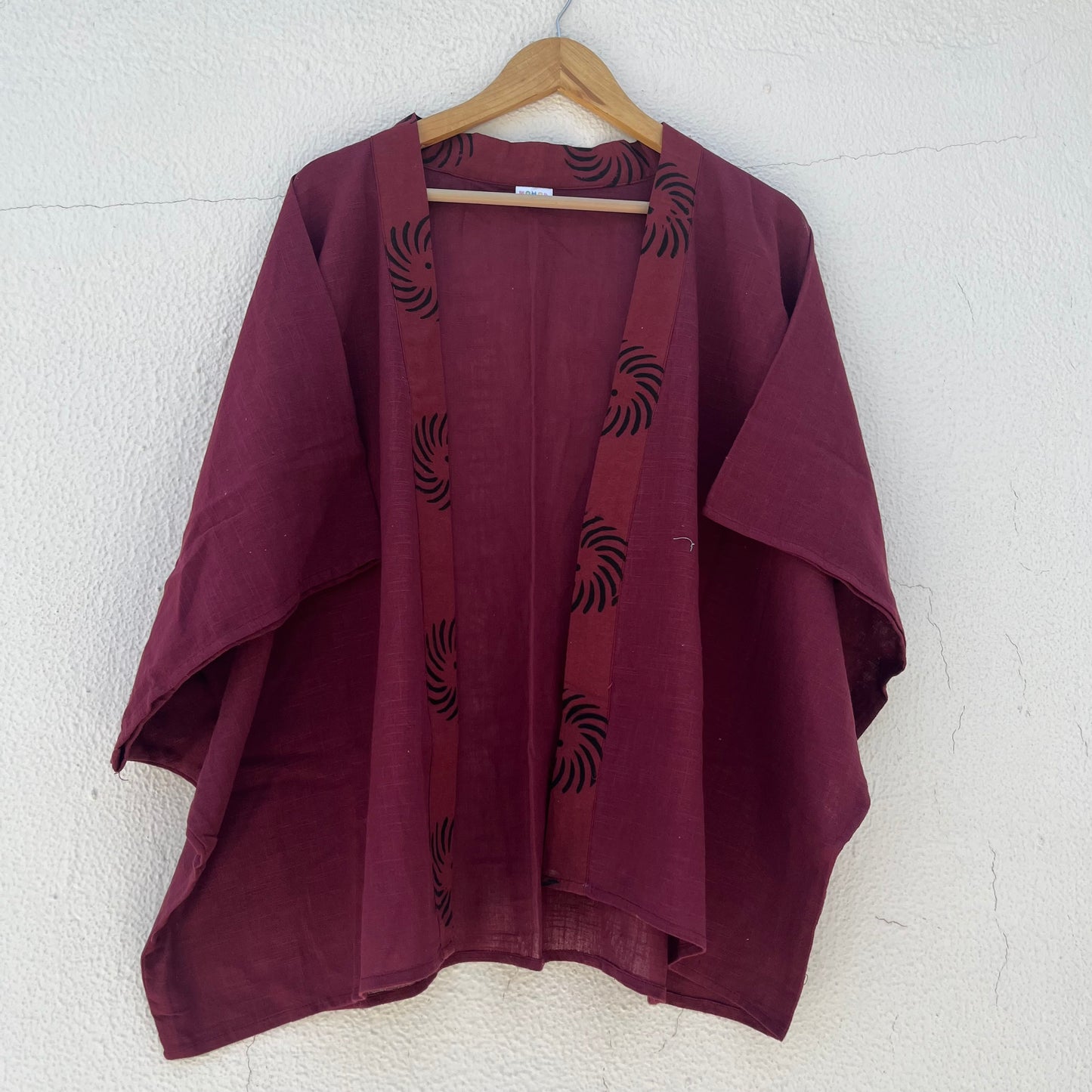 Arika Cotton Shrug- Berry Wine