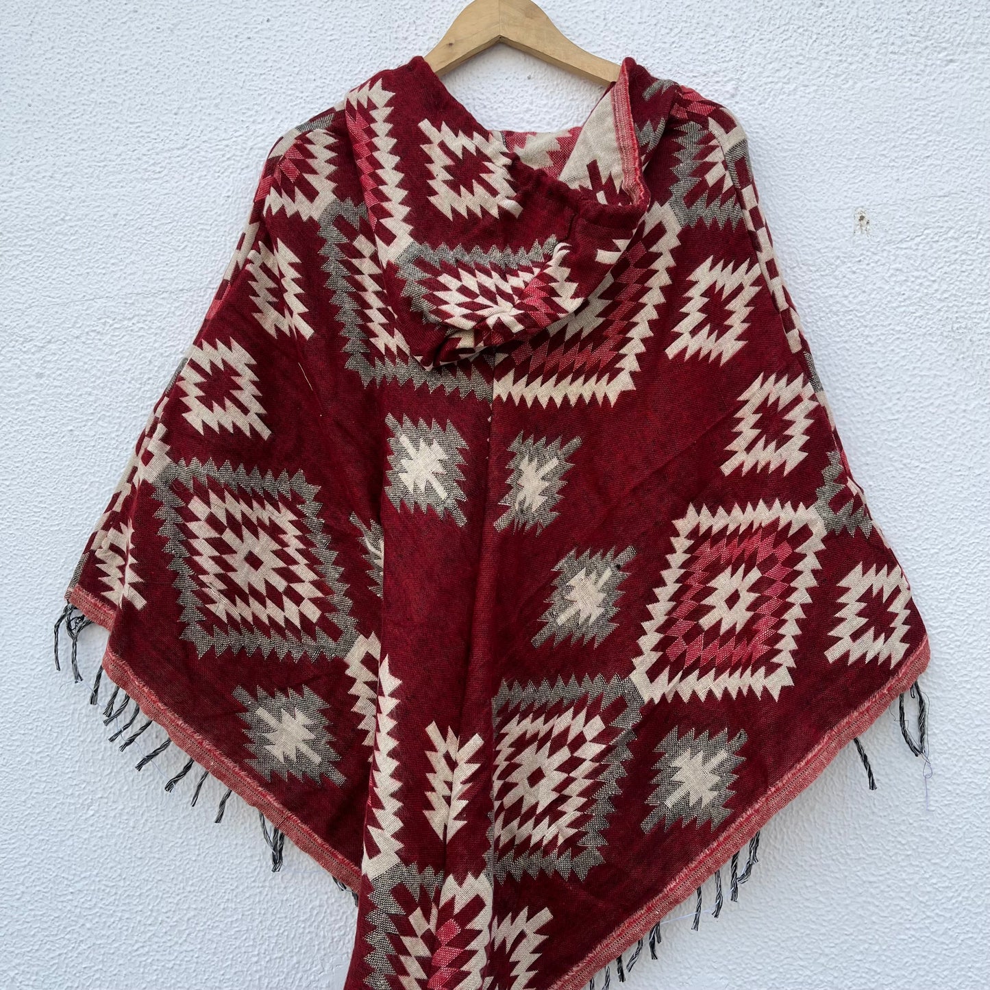 Pahadi Printed Poncho With Hood