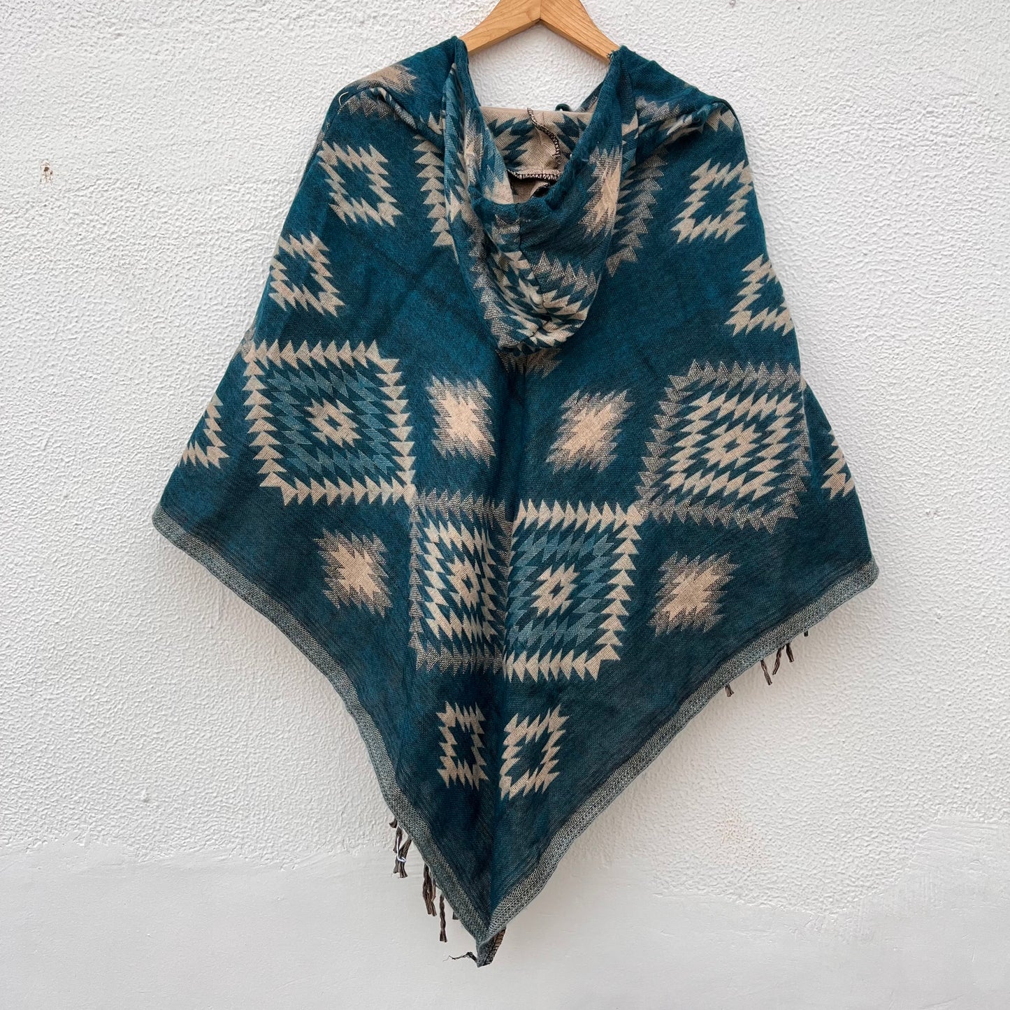 Pahadi Printed Poncho With Hood
