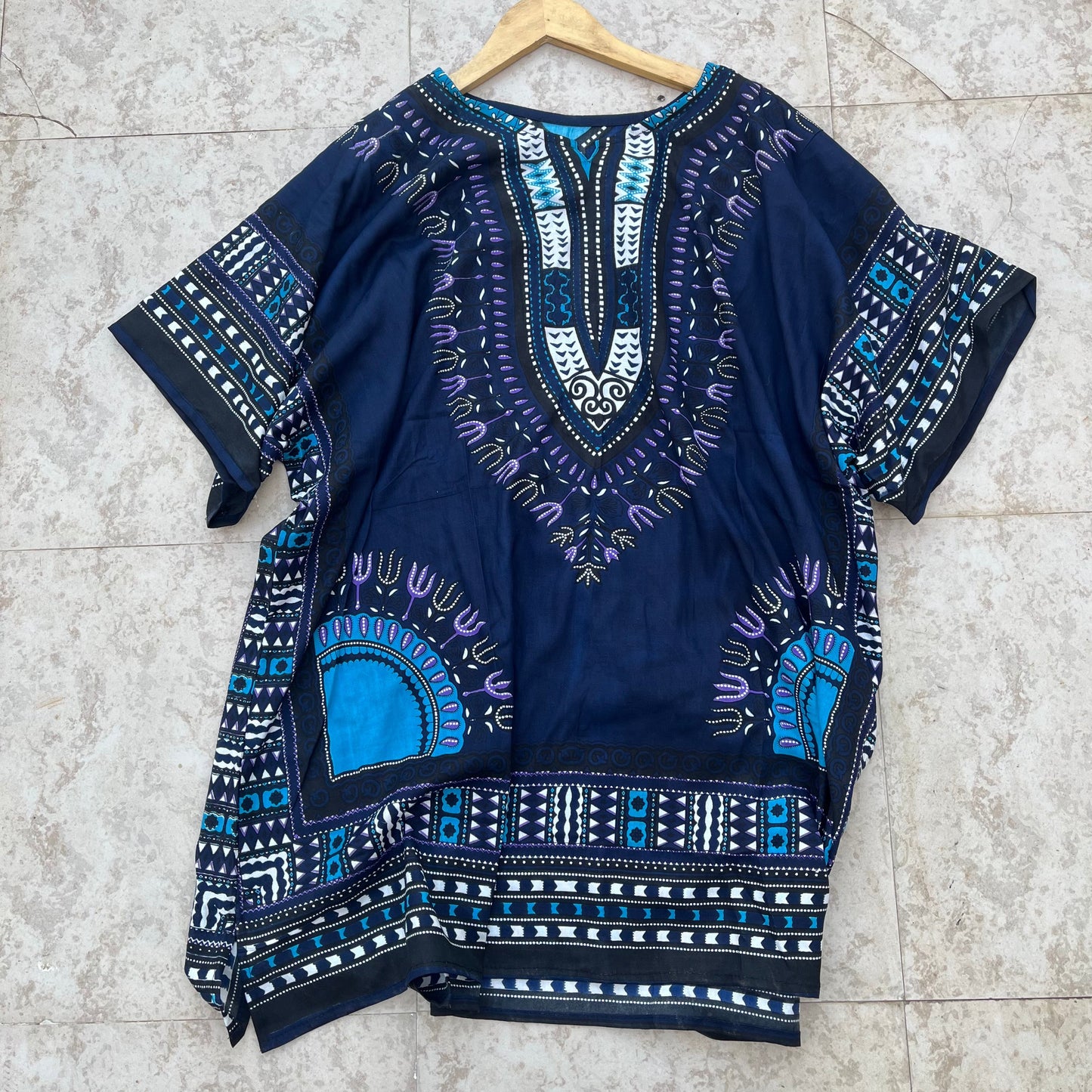 Dashiki Shirt - Navy Blue