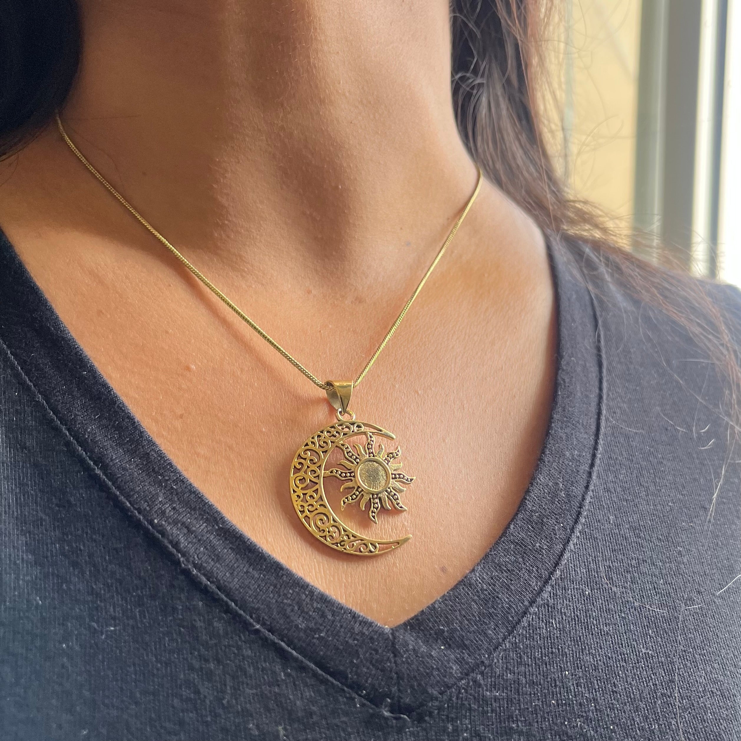 Sun-Moon Pendant & Chain