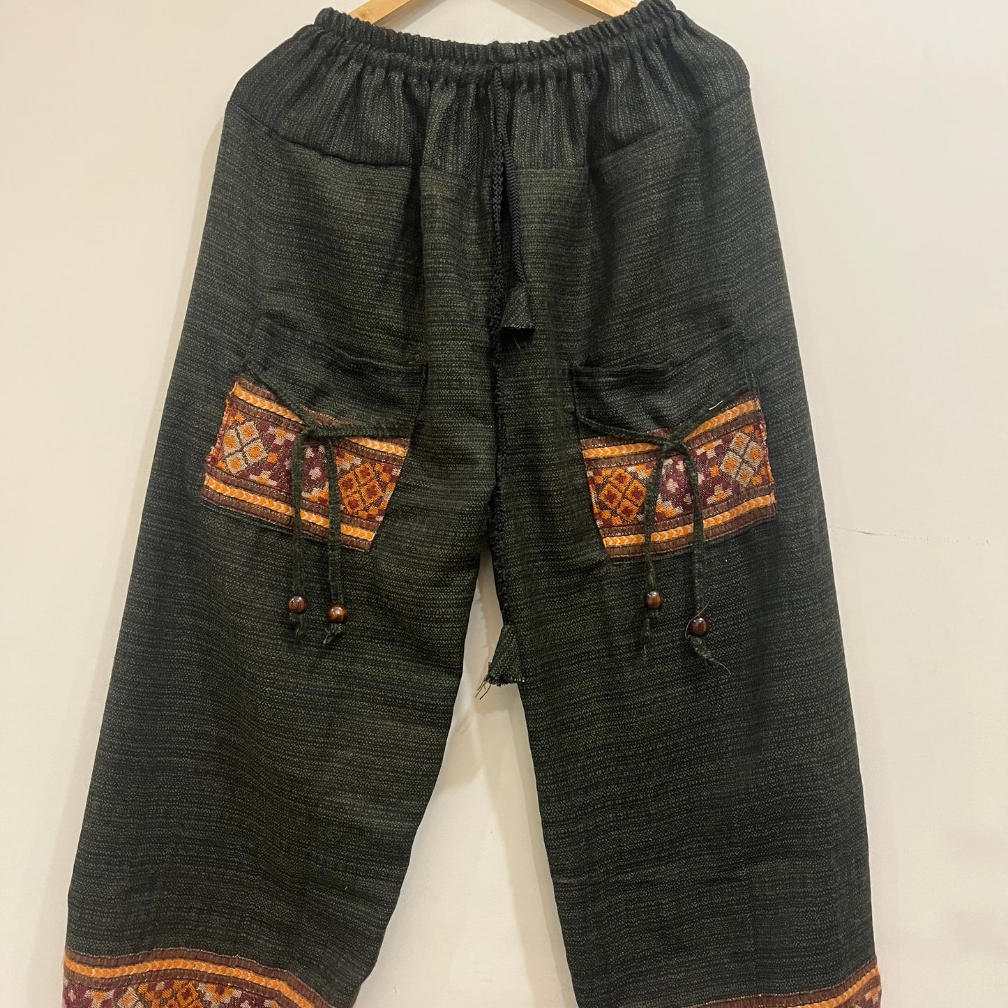 Woollen Pahadi Pants - Green