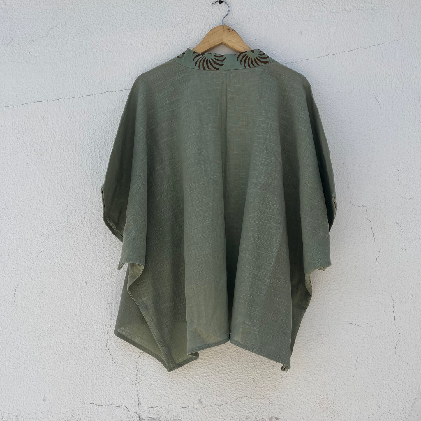 Arika Cotton Shrug- Sage Green