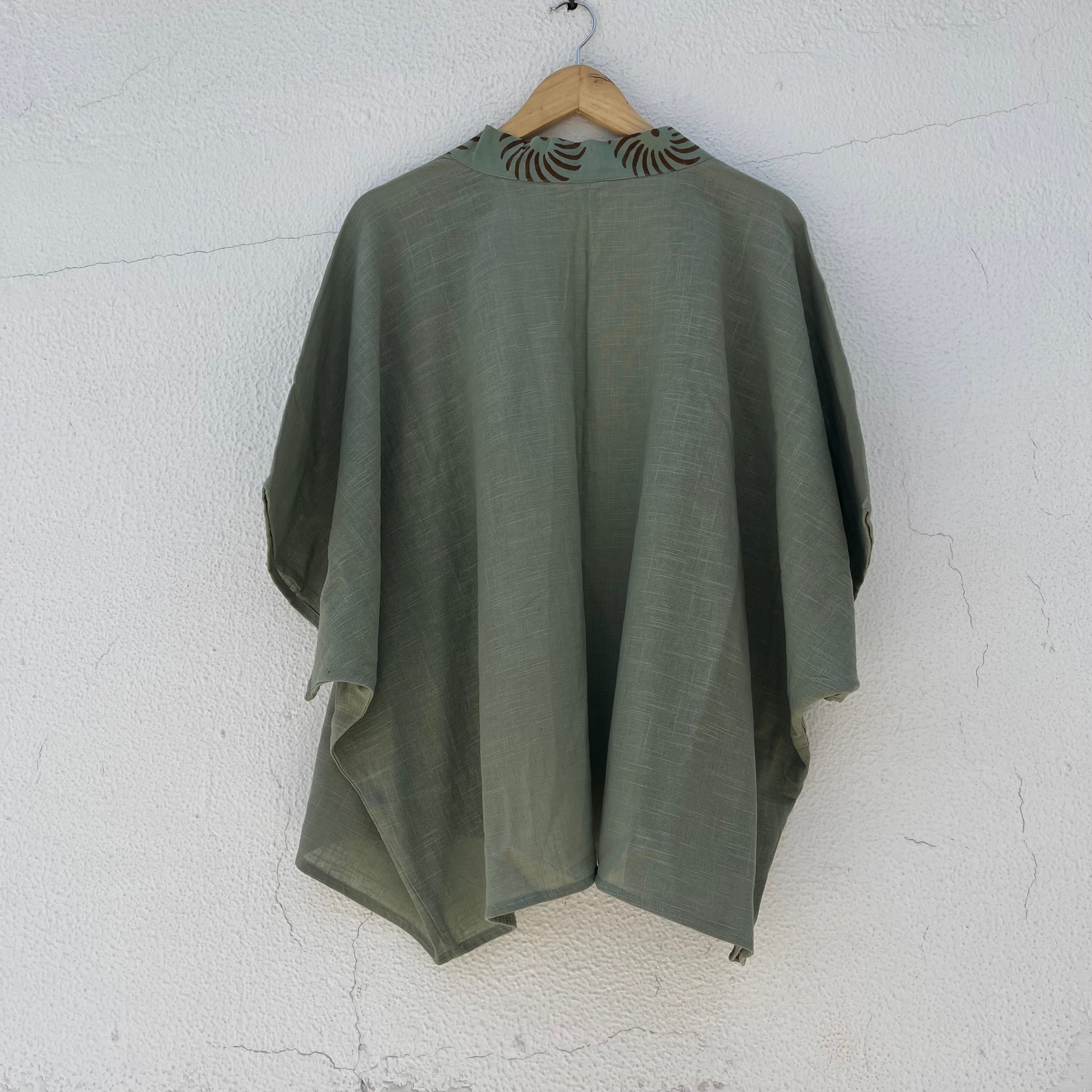 Arika Cotton Shrug- Sage Green