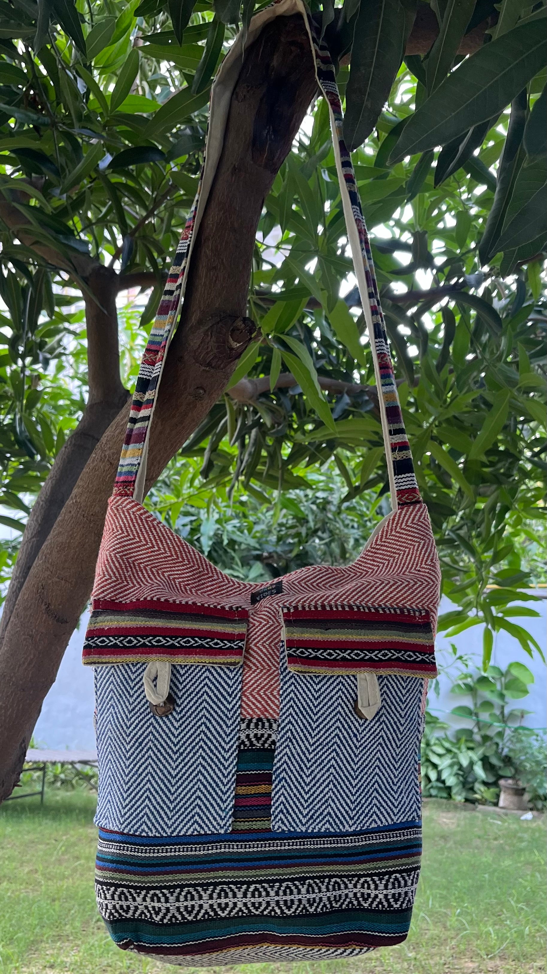 Big Hemp Jhola - Multicolor