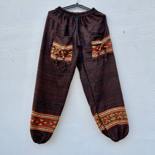 Woollen Pahadi Kullu Pants- Brown