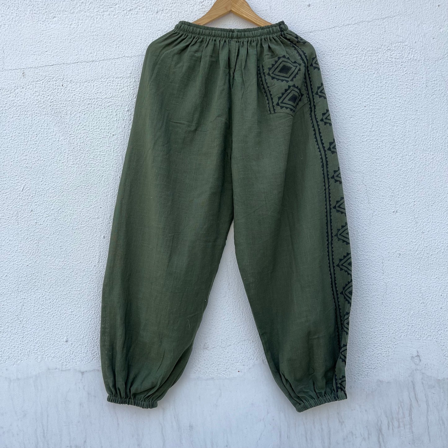 Moksha Cotton Pant- Forest Green
