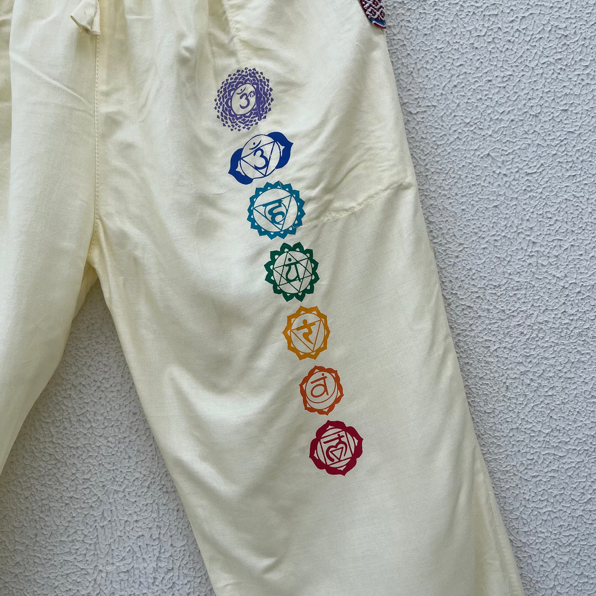 7 Chakra Pants - Cream (Multicolour)