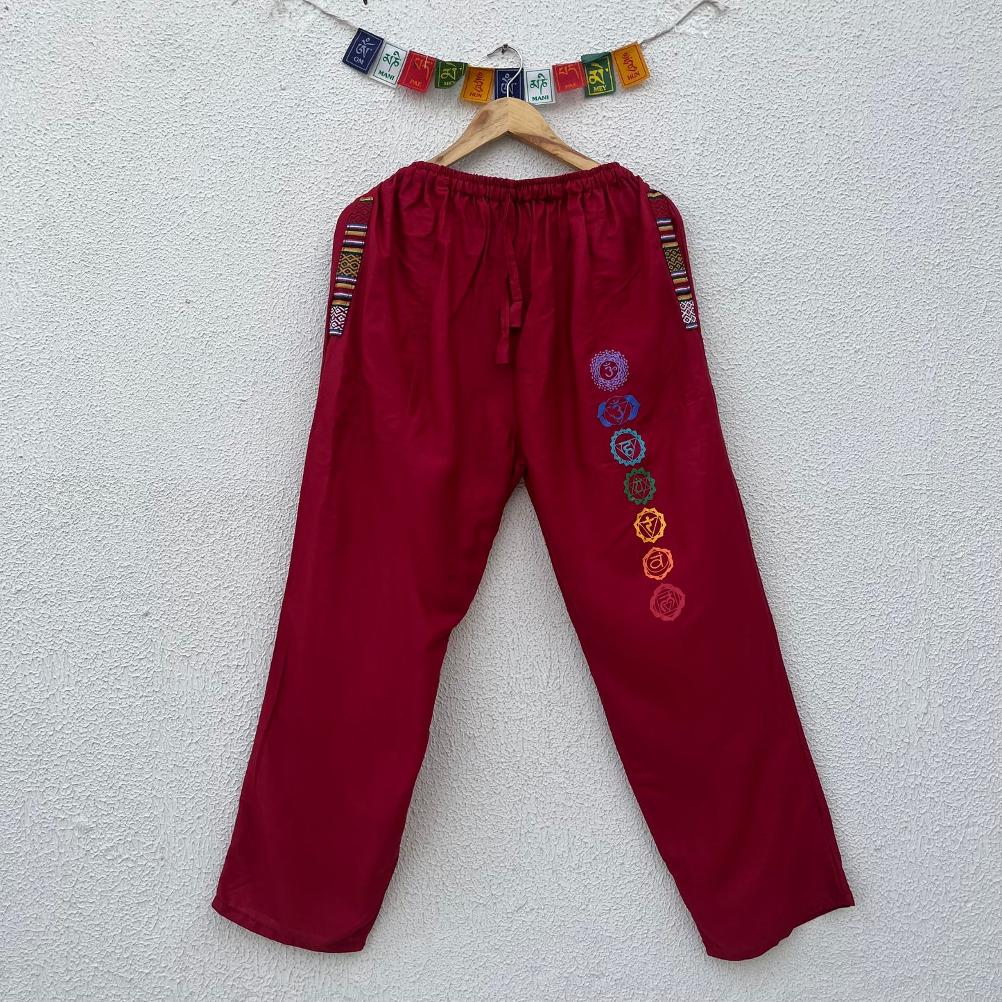 7 Chakra Pants - Maroon (Multicolour)