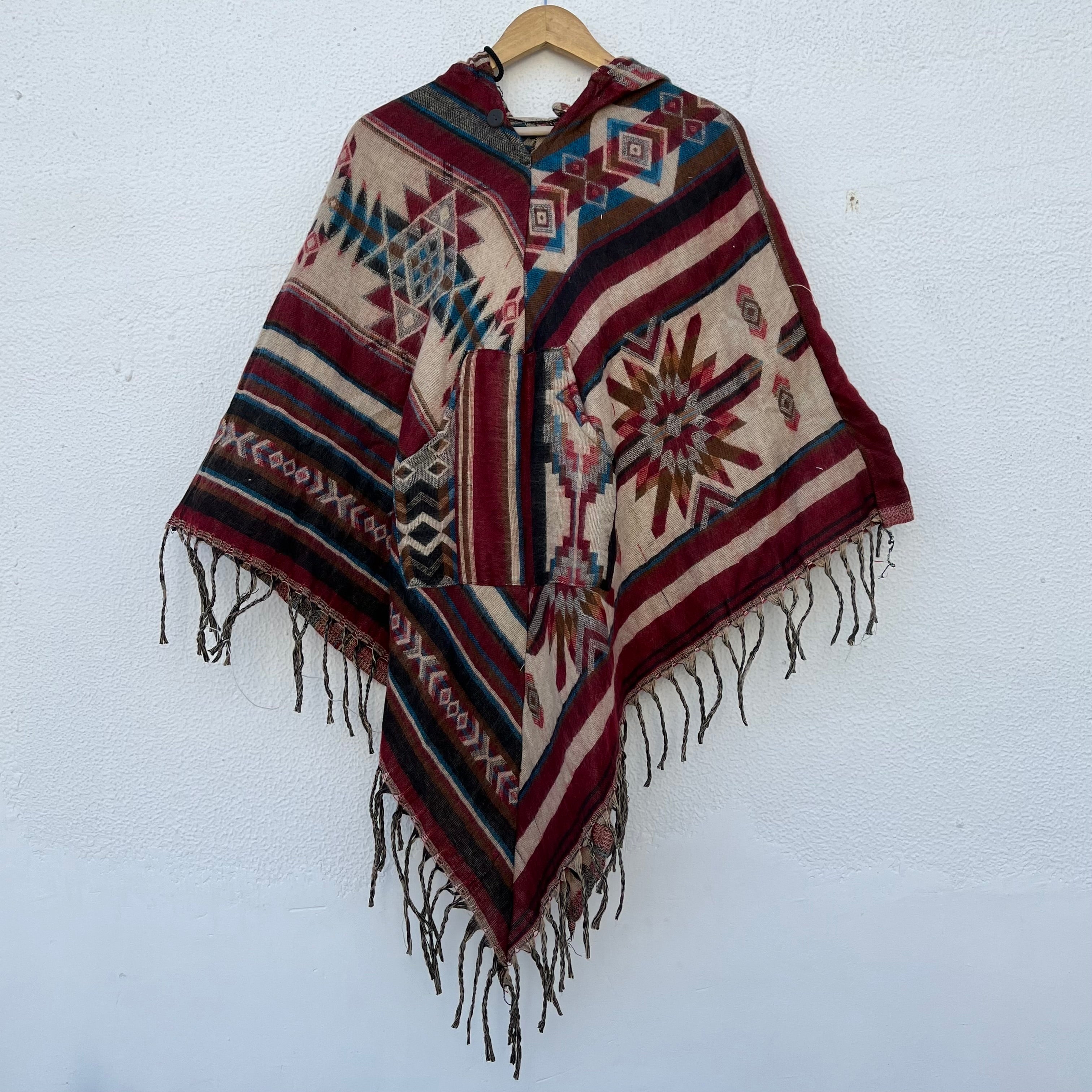 Pahadi Printed Poncho With Hood