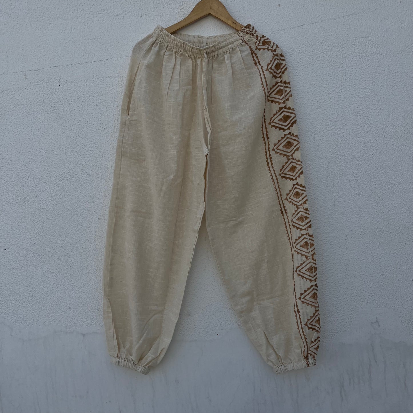 Moksha Cotton Pant- Warm Cream