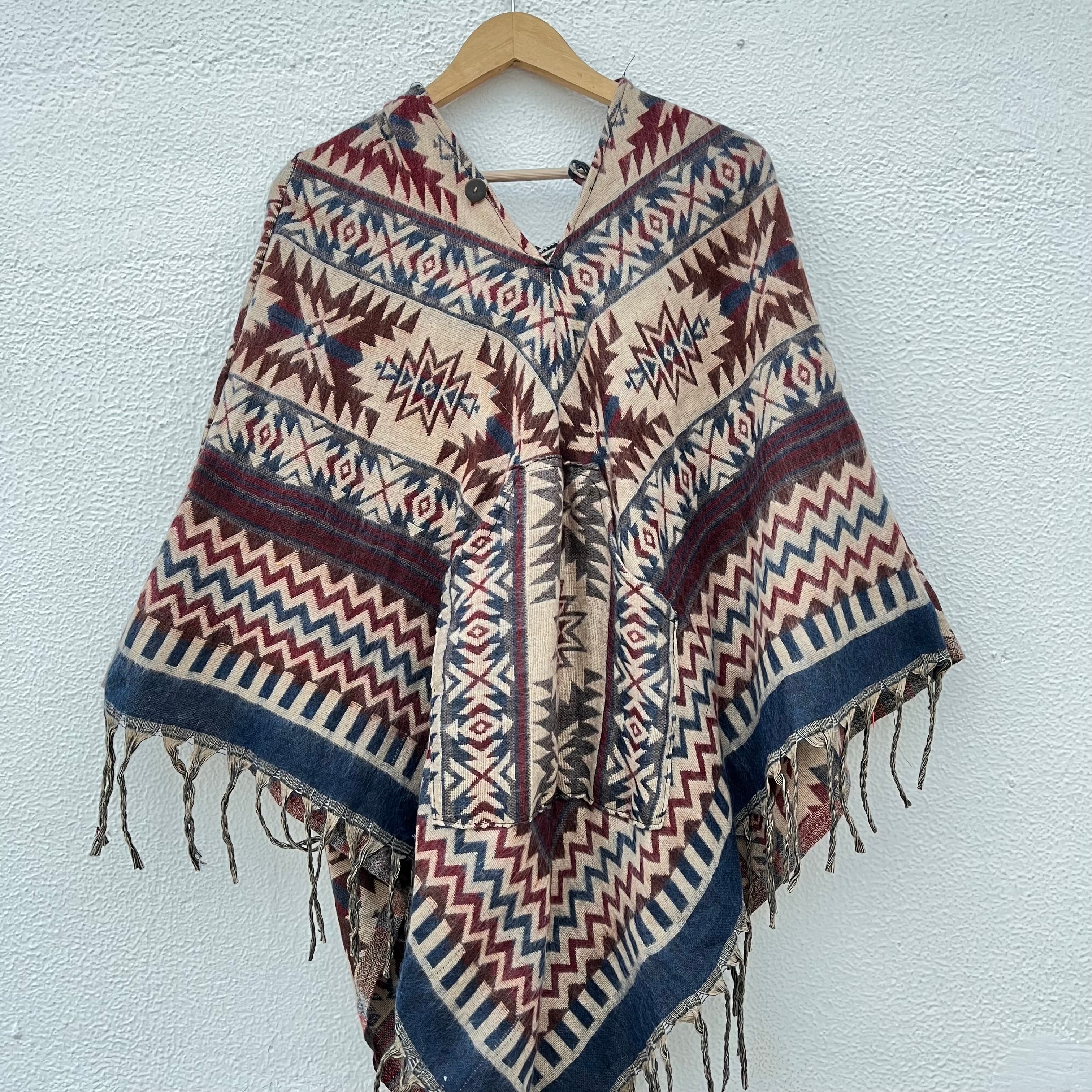 Pahadi Printed Poncho With Hood