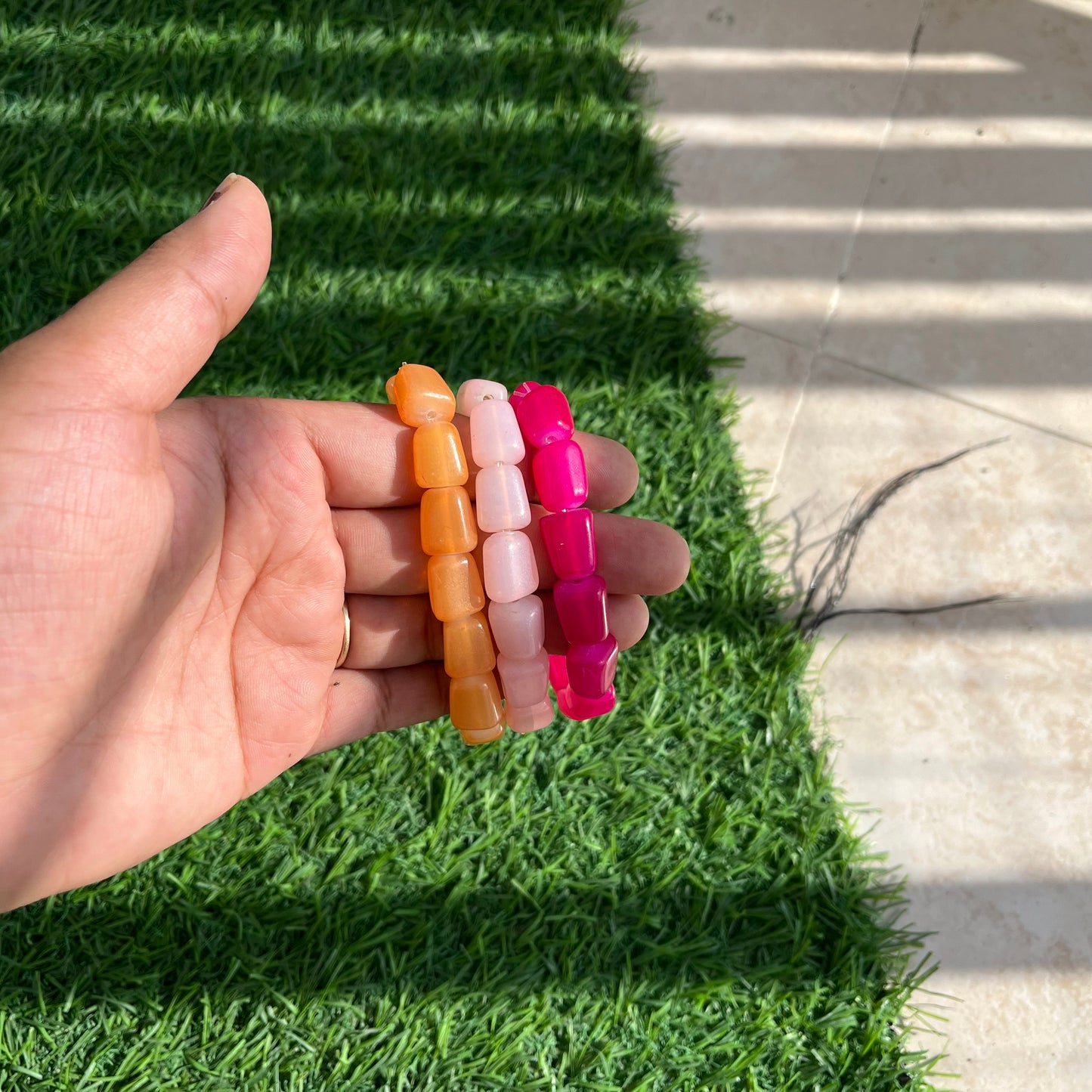 Set of 3 Pastel Acrylic Bracelet