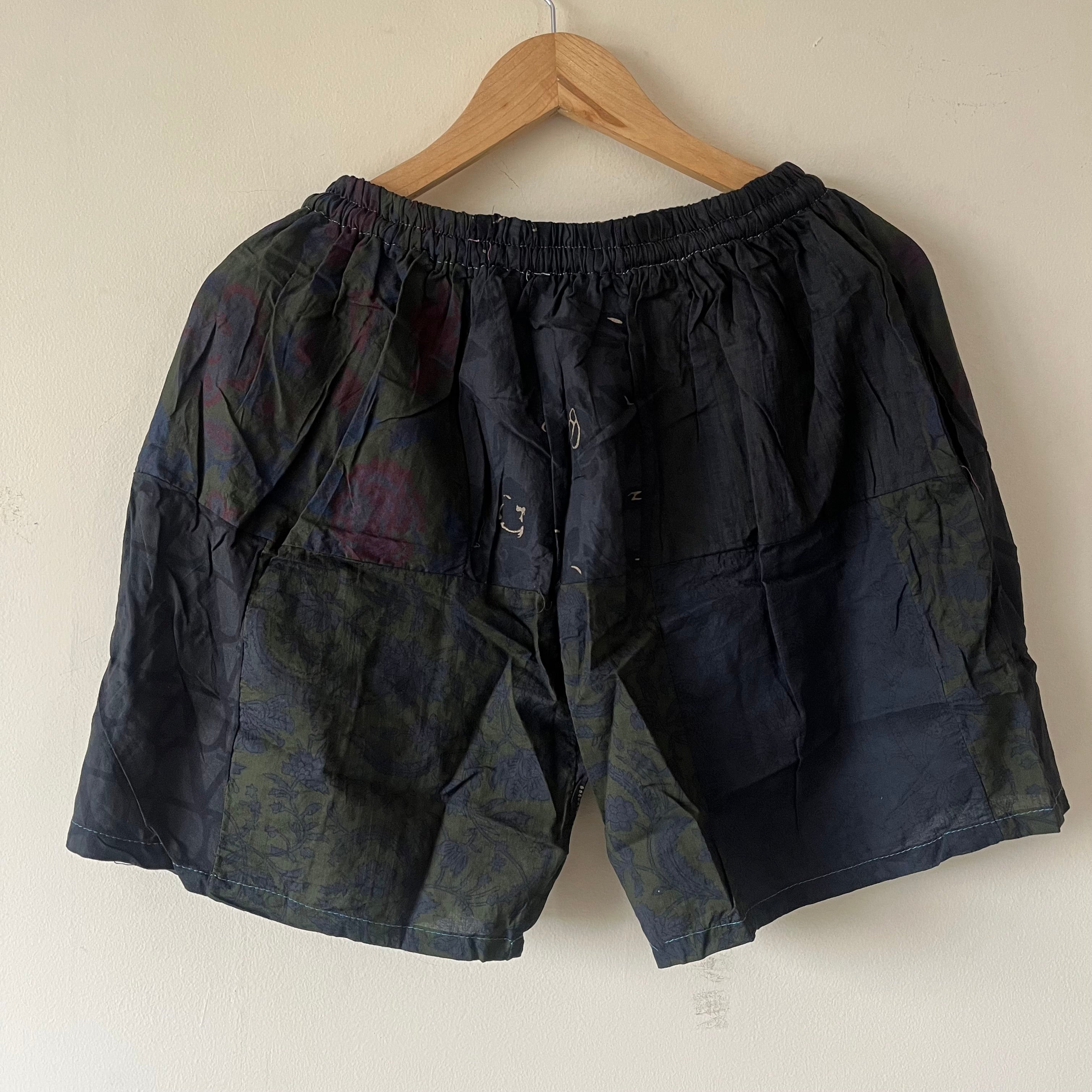 Patchwork Shorts - Black