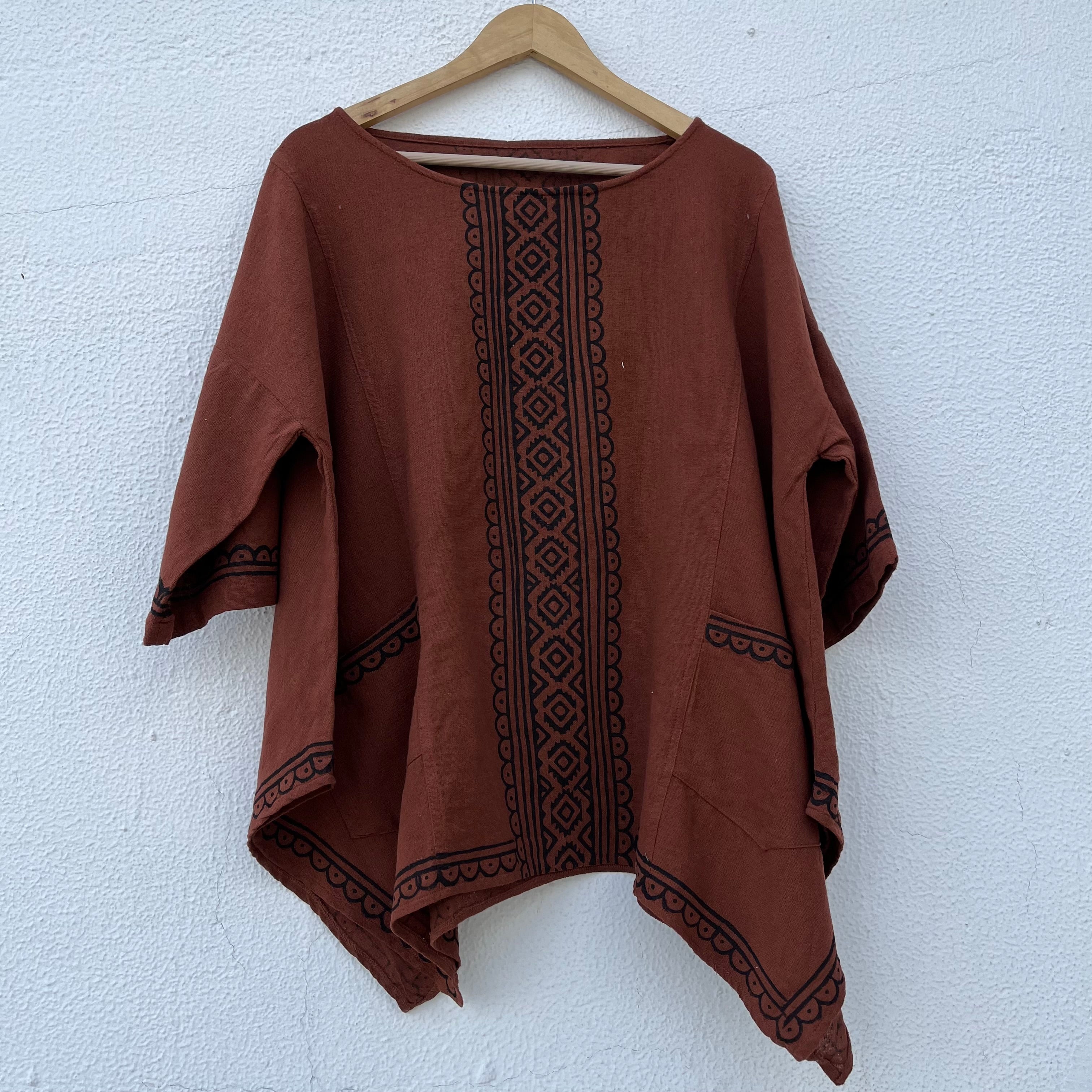 Bairan Cotton Top- Vintage Rust