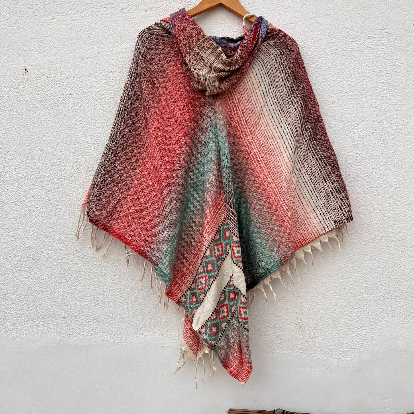 Pahadi Printed Poncho With Hood