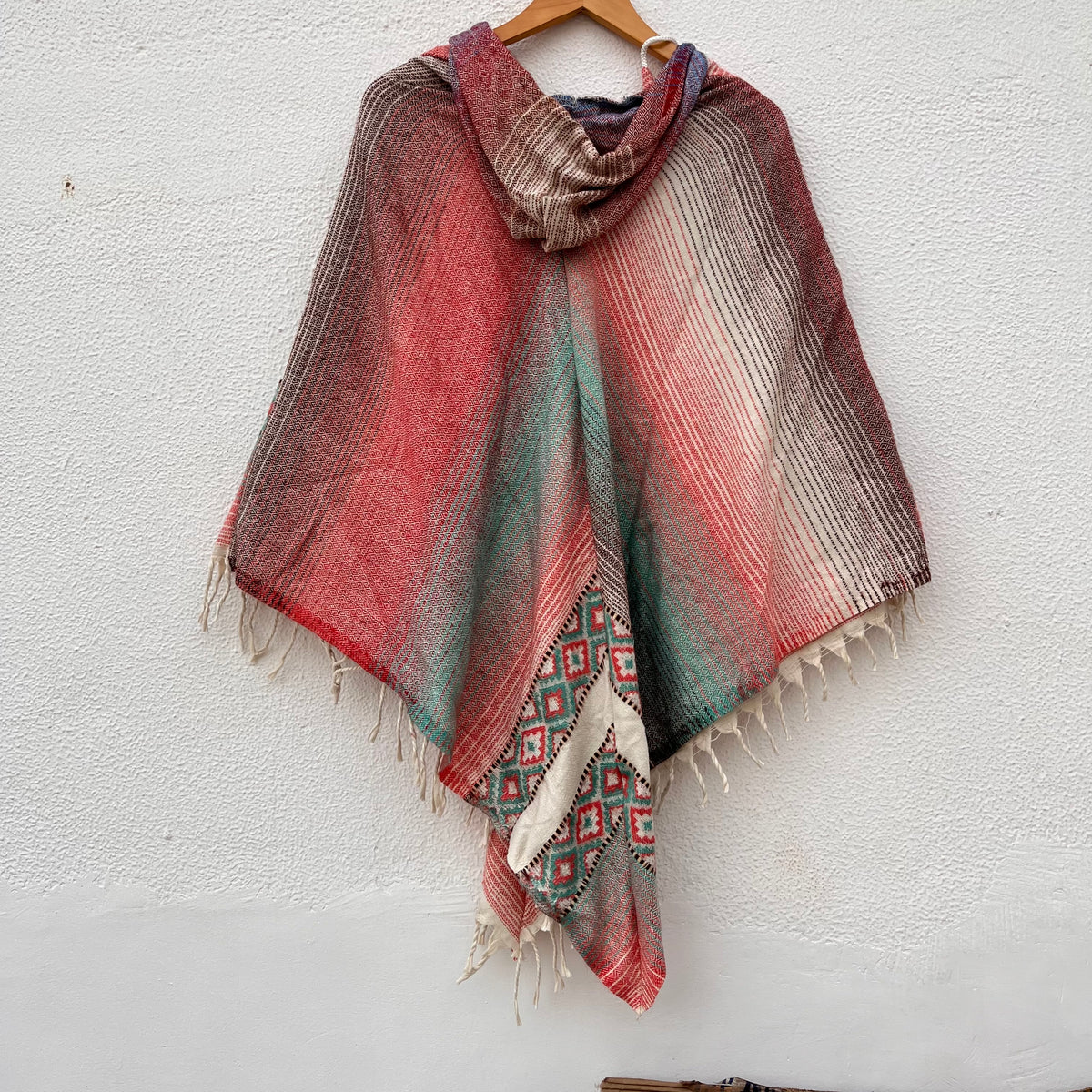 Pahadi Printed Poncho With Hood