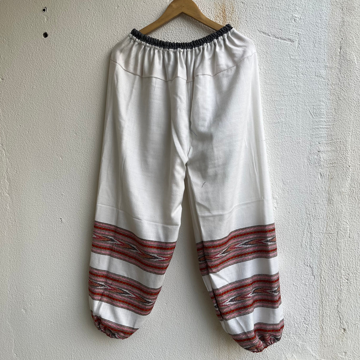 Woollen Kullu 3 Patti Pants- White