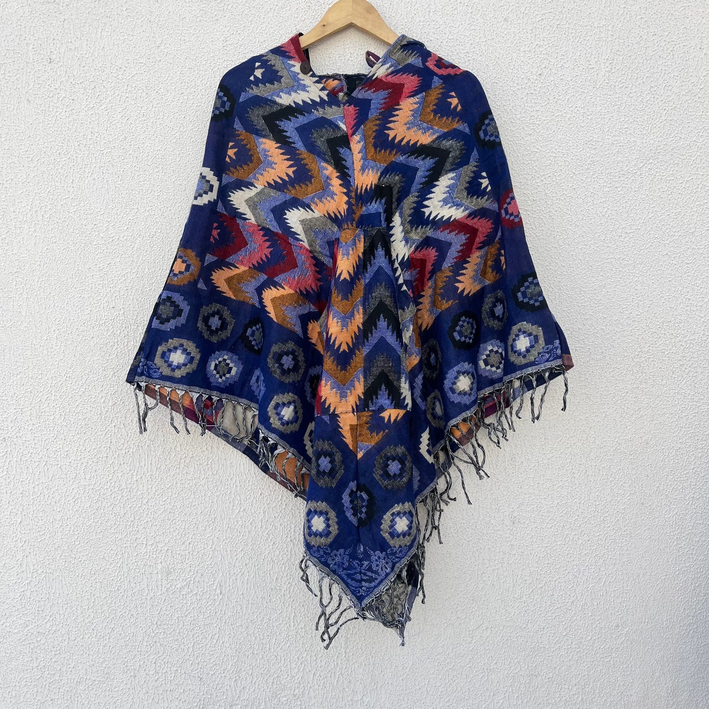 Pahadi Printed Poncho With Hood