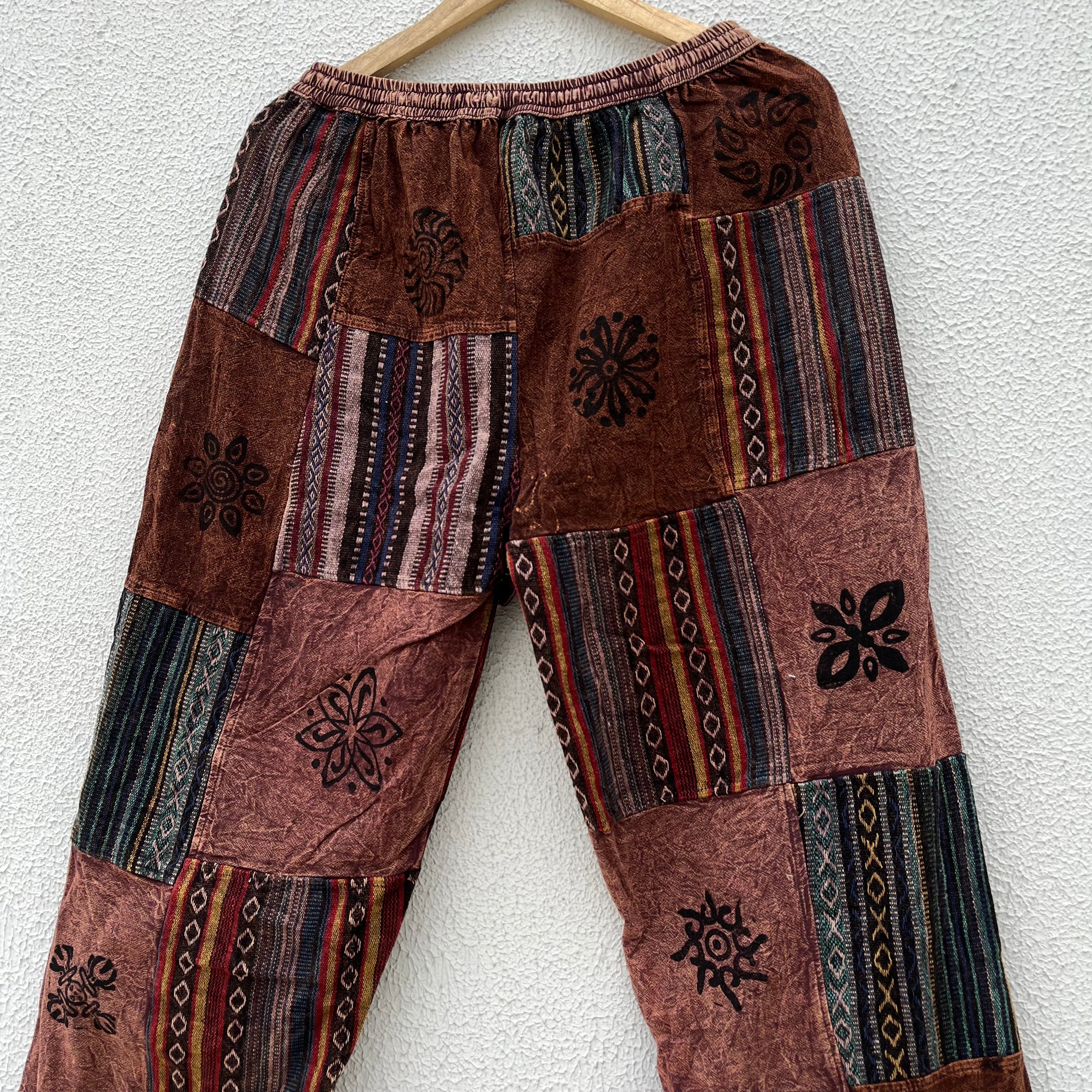 Himalayan Patchwork Pants - Coffee