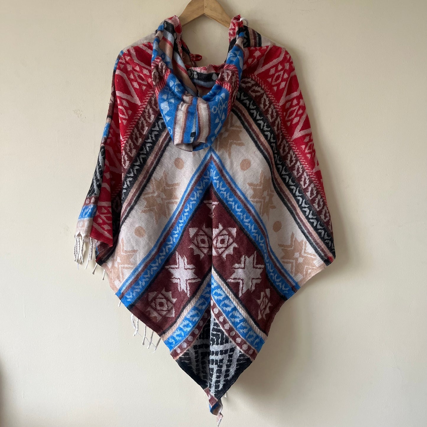 Pahadi Printed Poncho With Hood