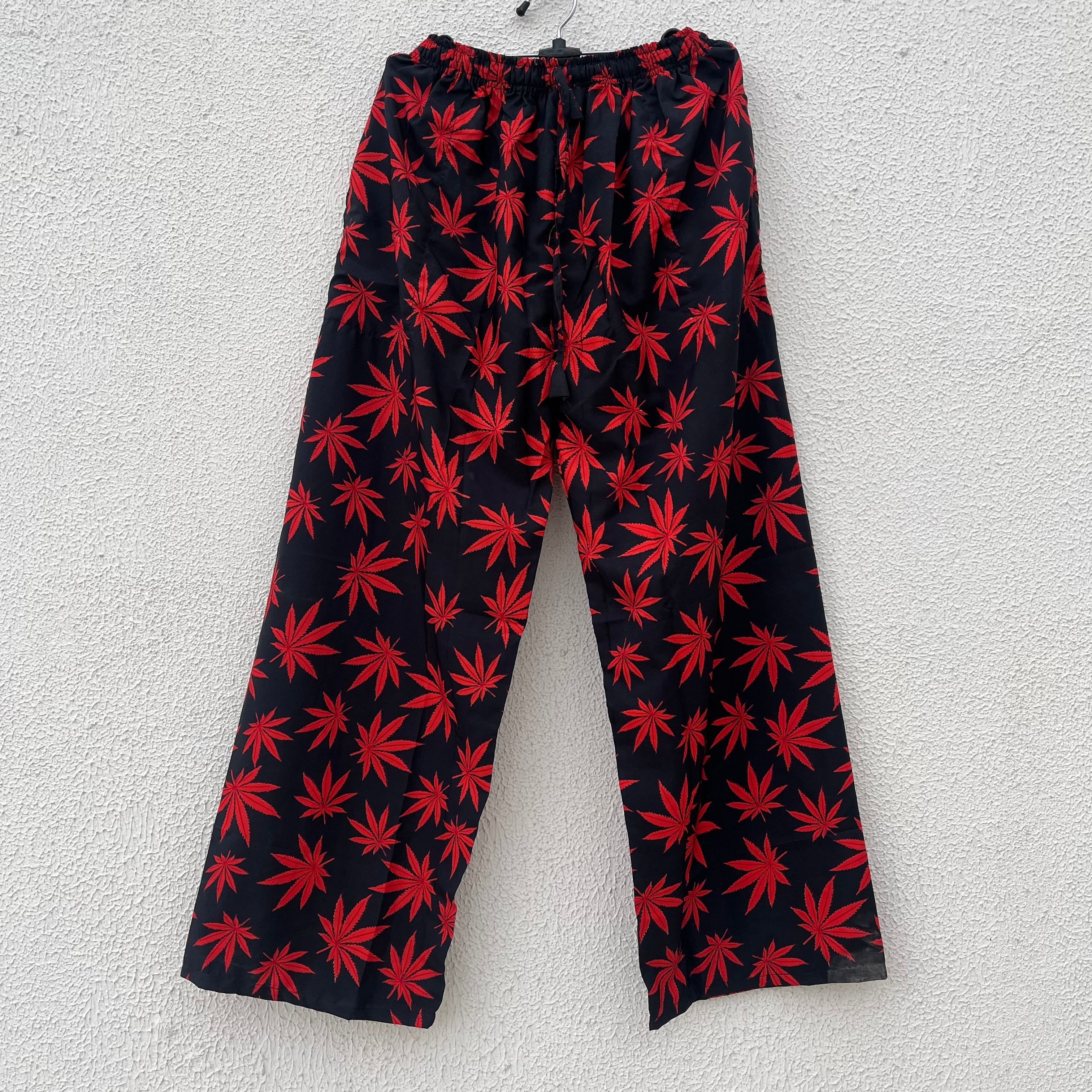 Hemp Leaf Pants - Red