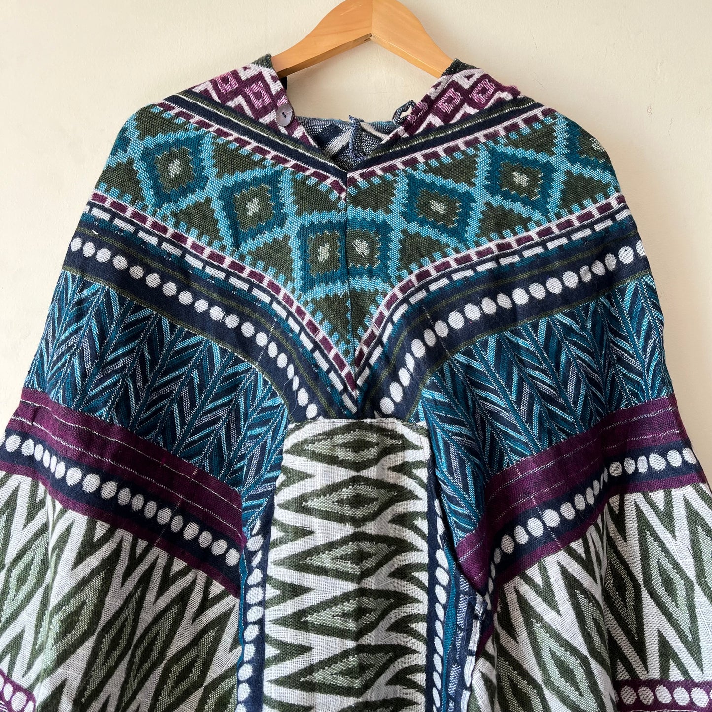 Pahadi Printed Poncho With Hood