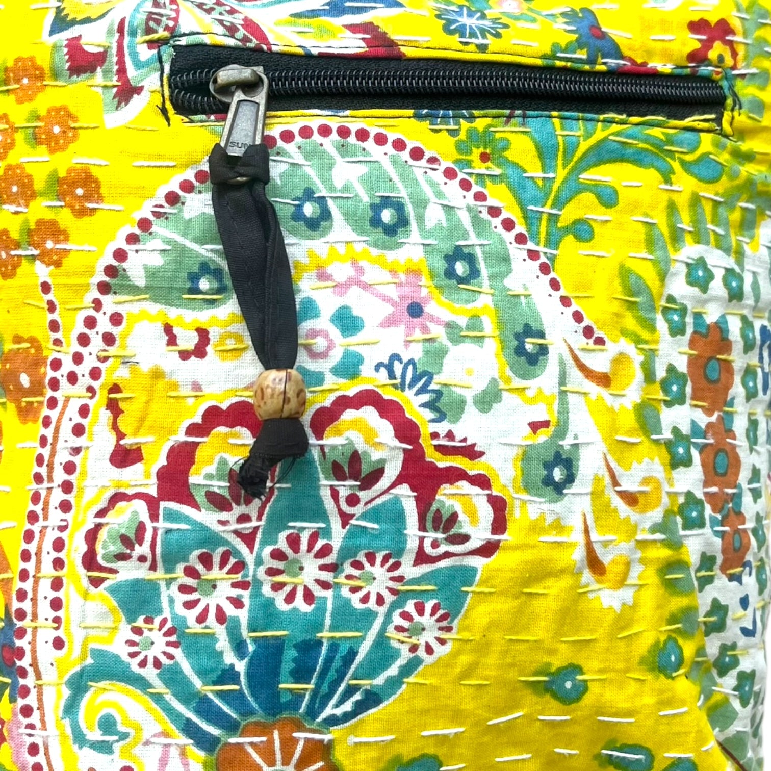Small Kantha Jhola - Yellow