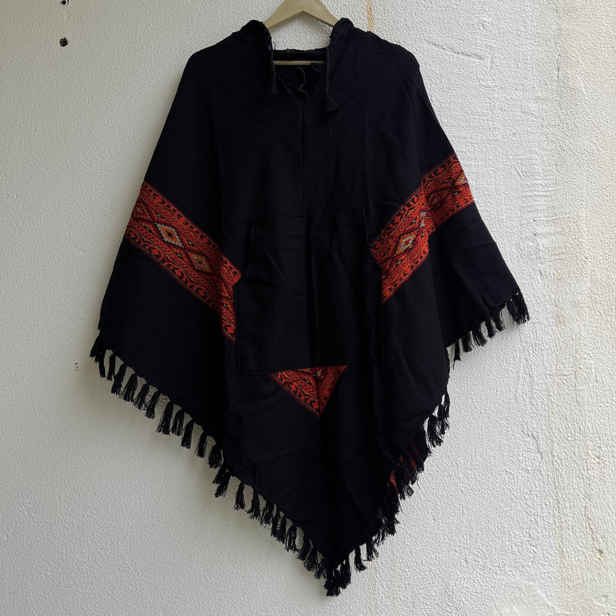 Woollen Pahadi Poncho - Night