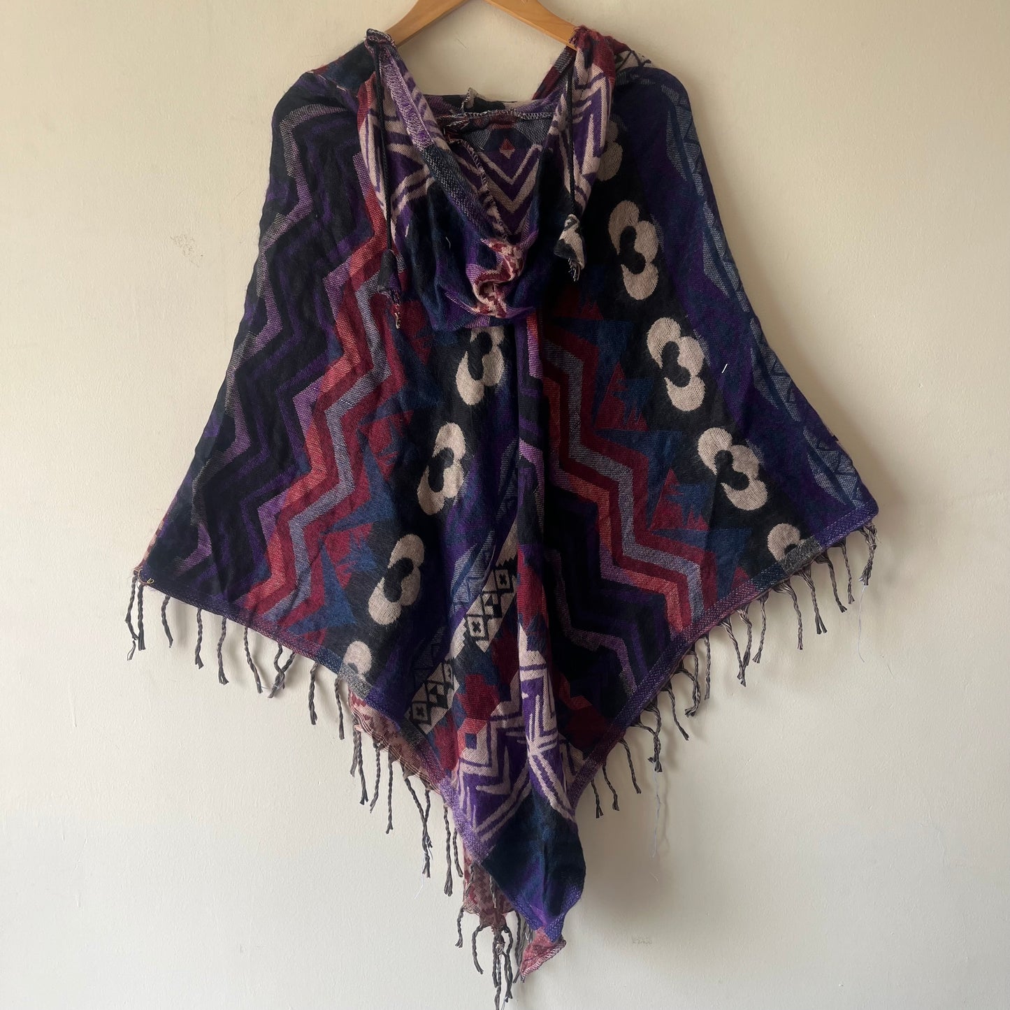 Pahadi Printed Poncho With Hood