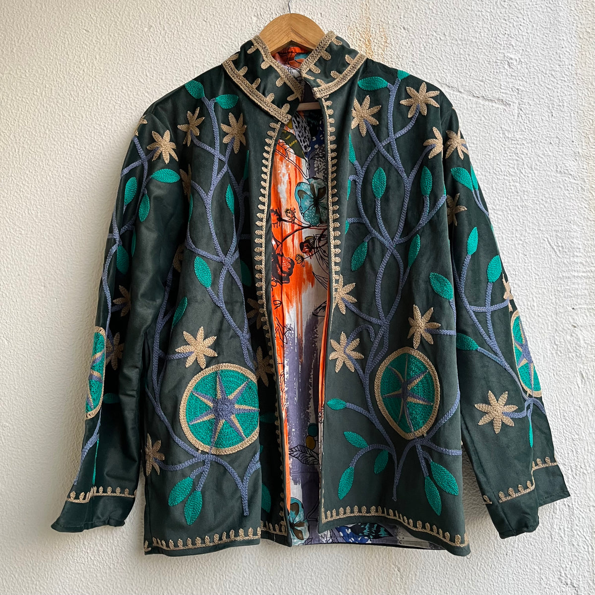 Jaipuri Thread Velvet Jacket