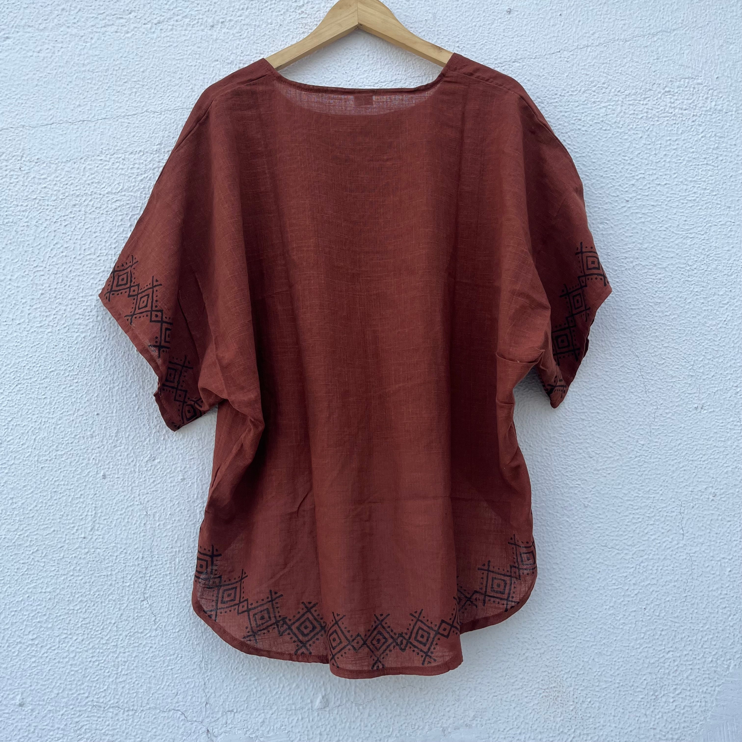 MiMi Cotton Co-ord Set - Rust Orange