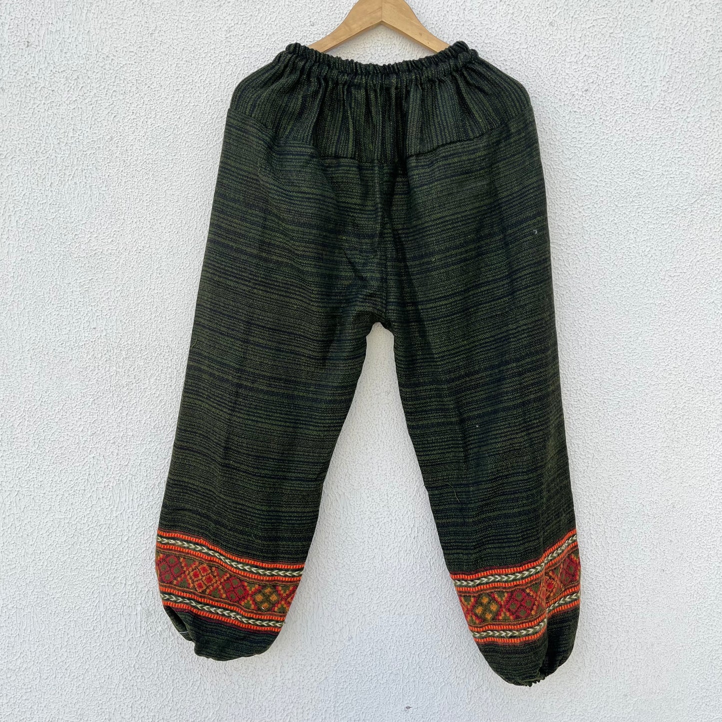 Woollen Pahadi Kullu Pants- Green