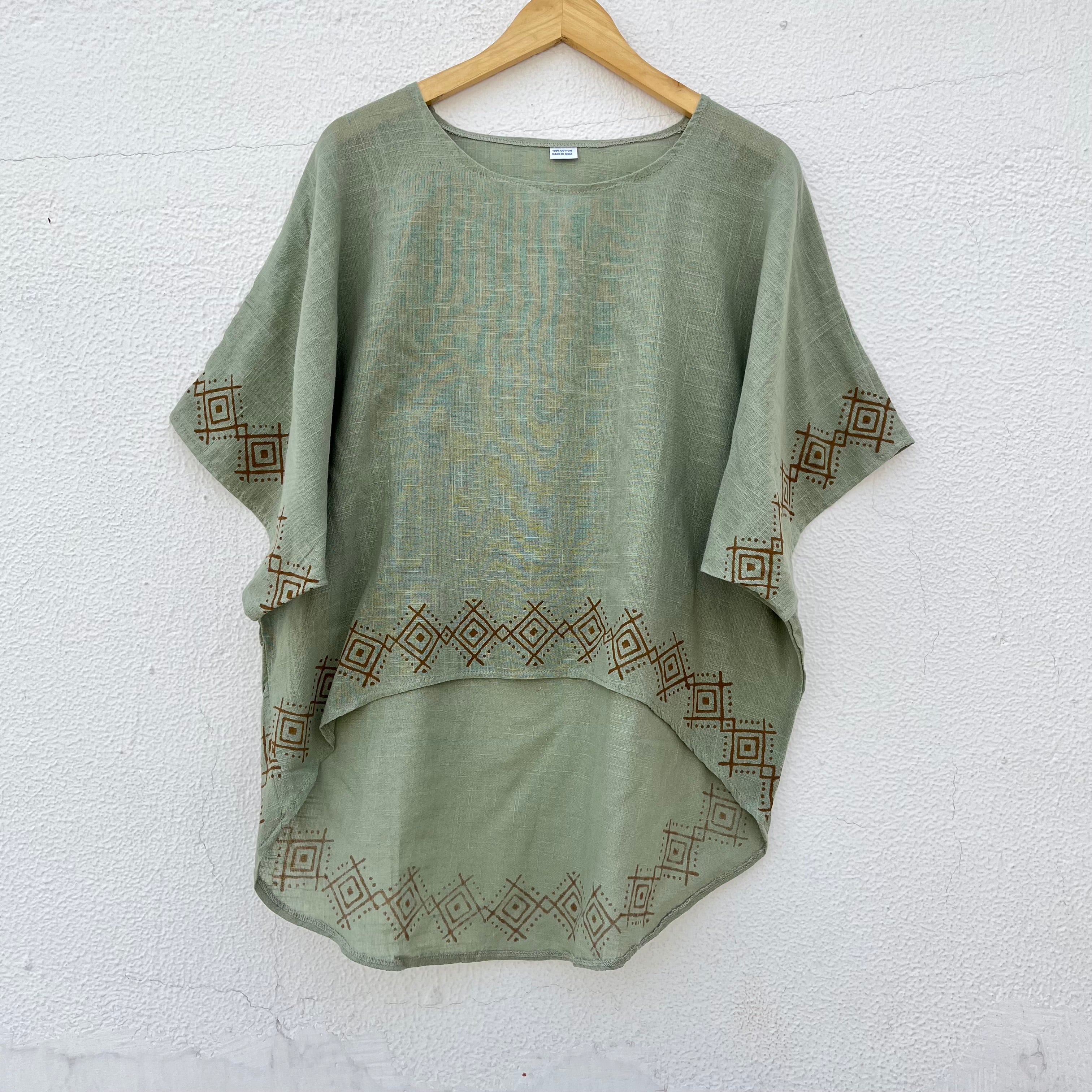 Aawara Cotton Top- Sage Green