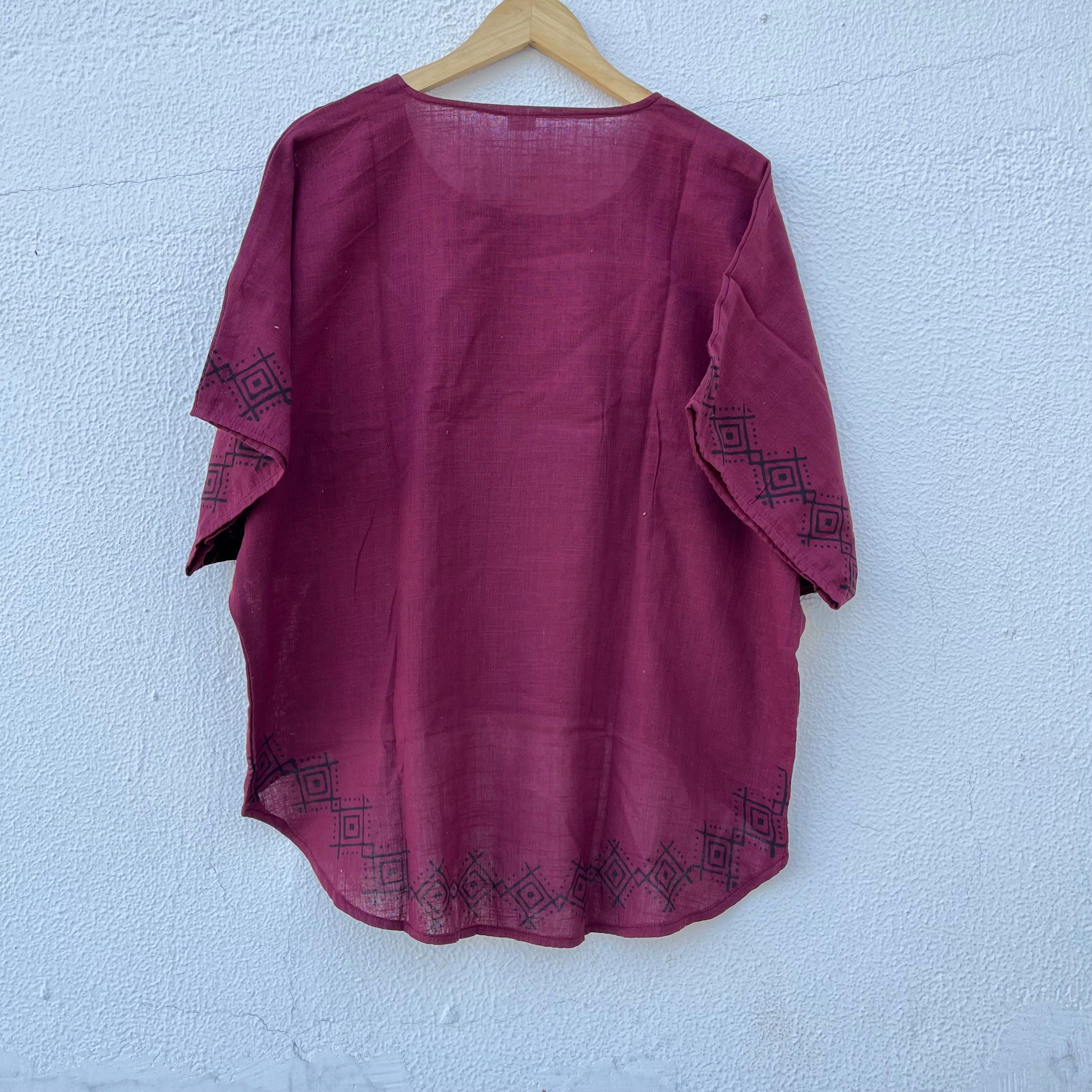 Aawara Cotton Top- Mulberry Berry