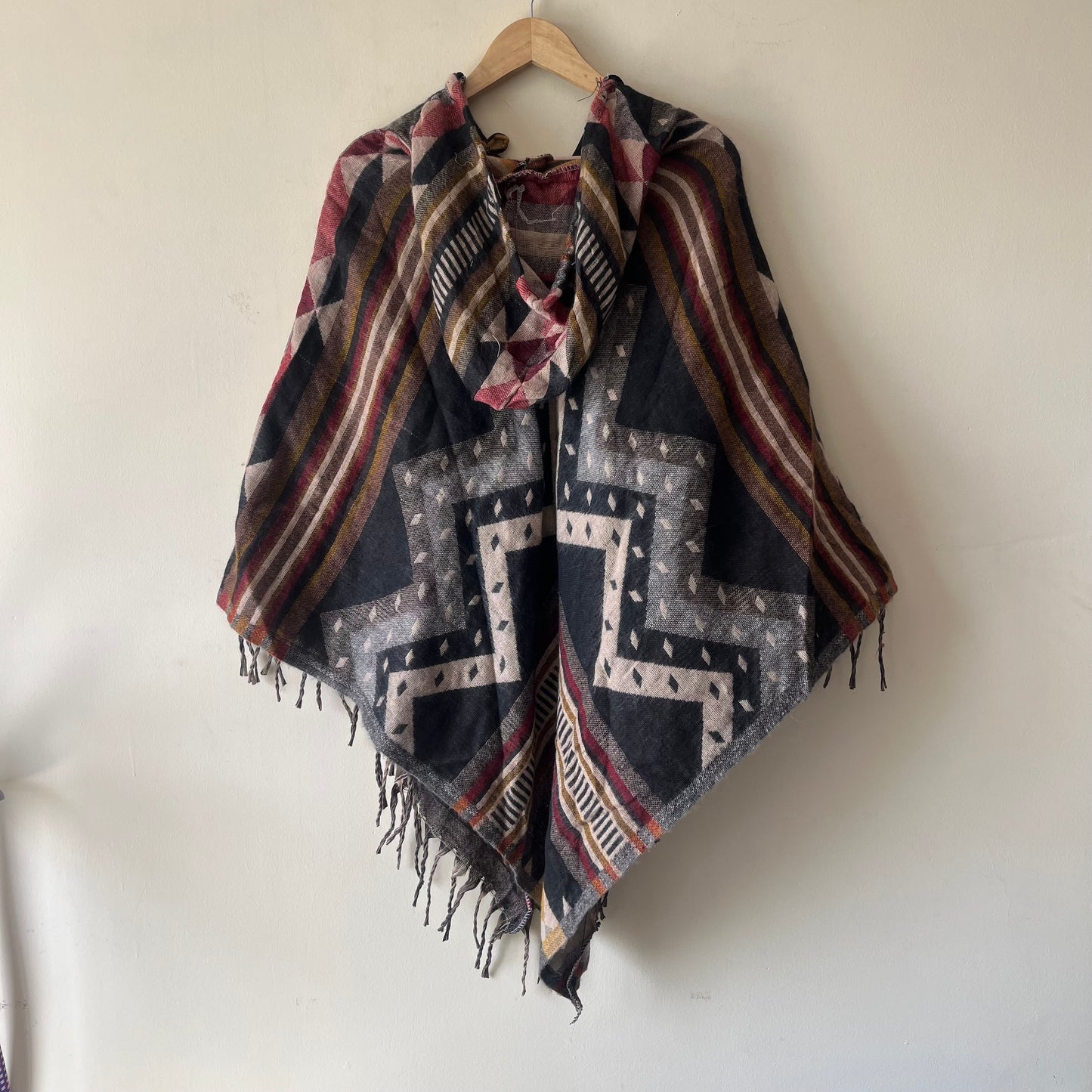 Pahadi Printed Poncho With Hood