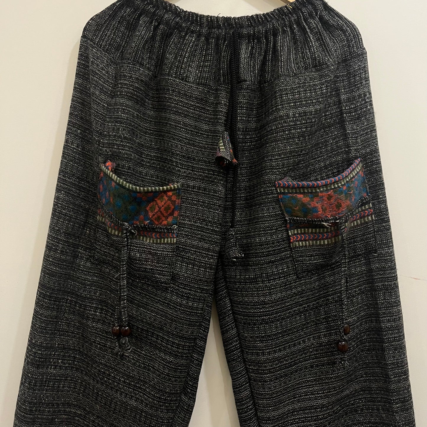 Woollen Pahadi Pants - Black