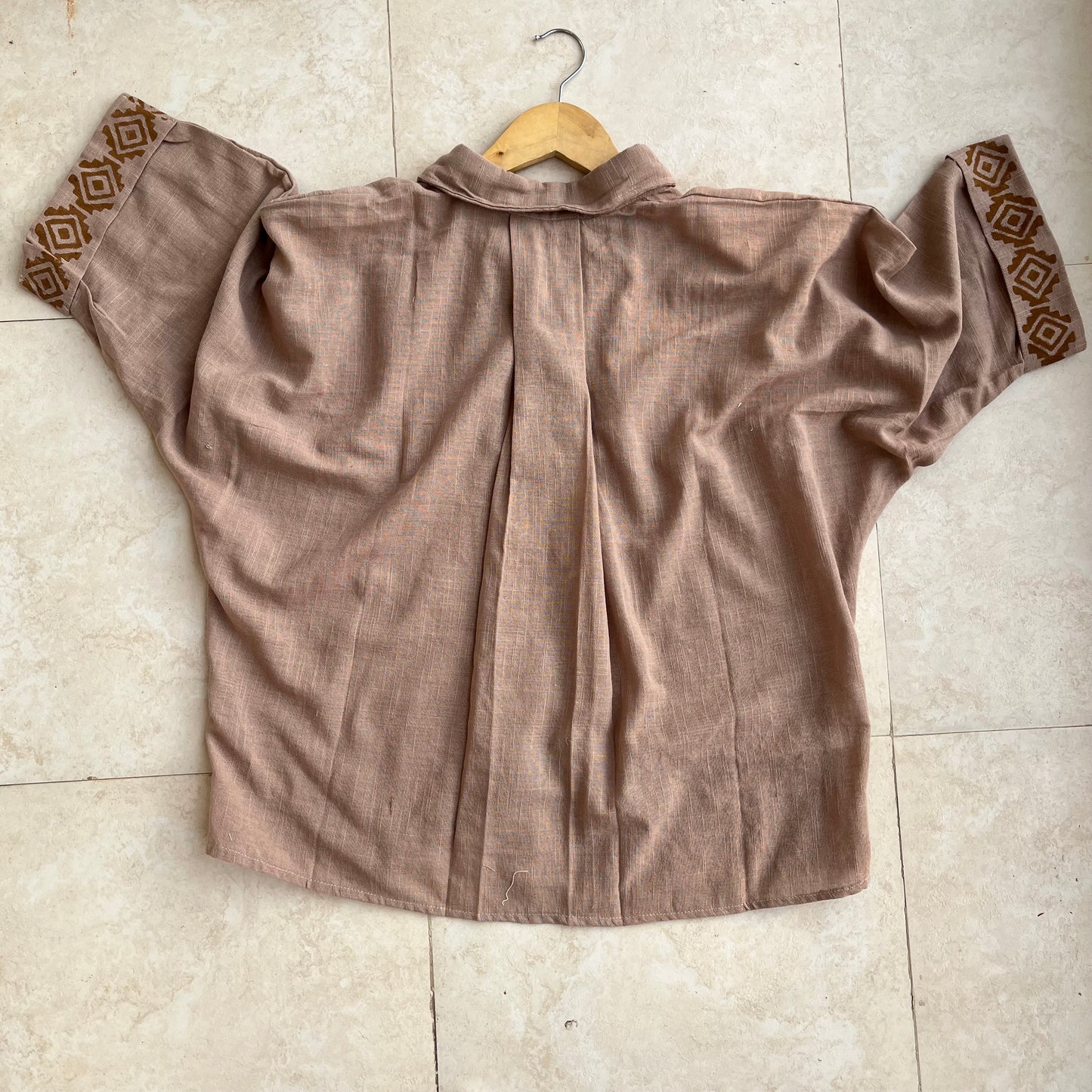 Rahgir Cotton Unisex Shirt - Light Sand